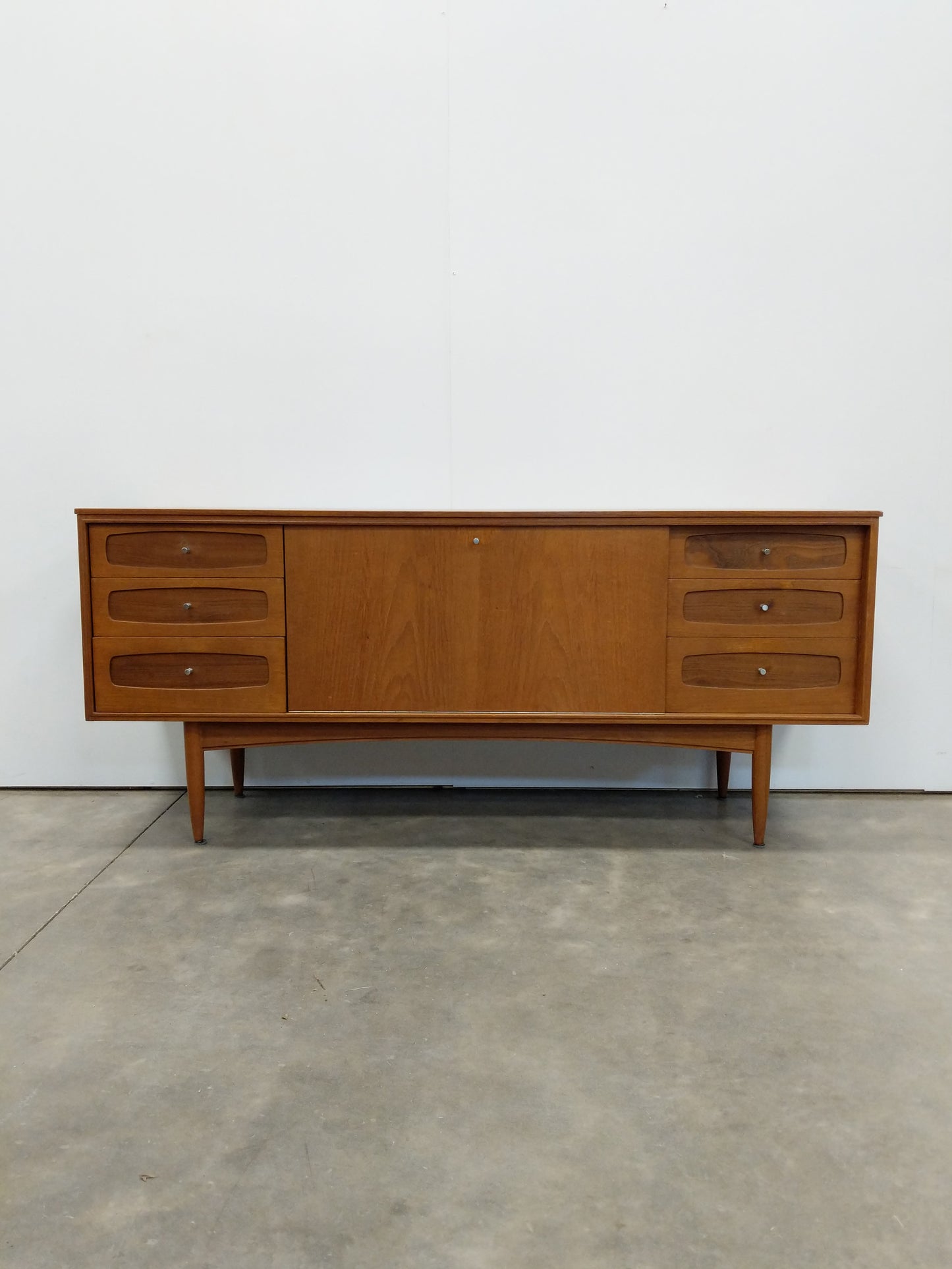 Vintage Mid Century Modern Teak Credenza
