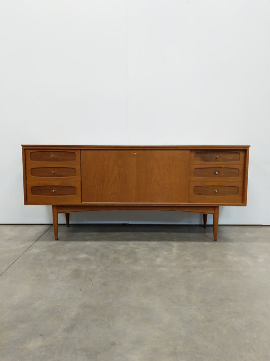 Vintage Mid Century Modern Teak Credenza