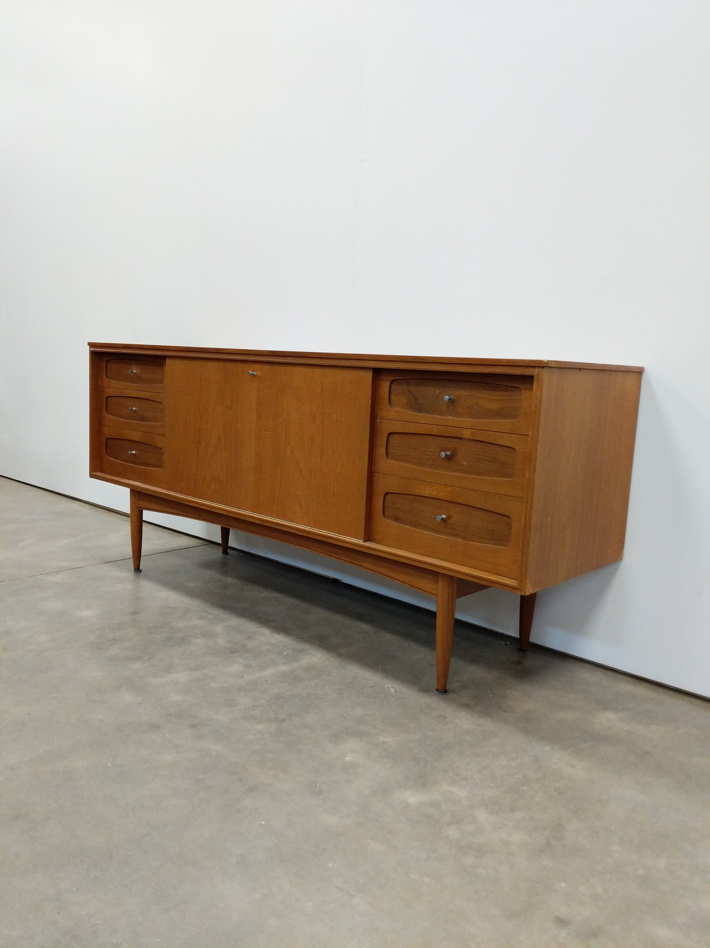Vintage Mid Century Modern Teak Credenza