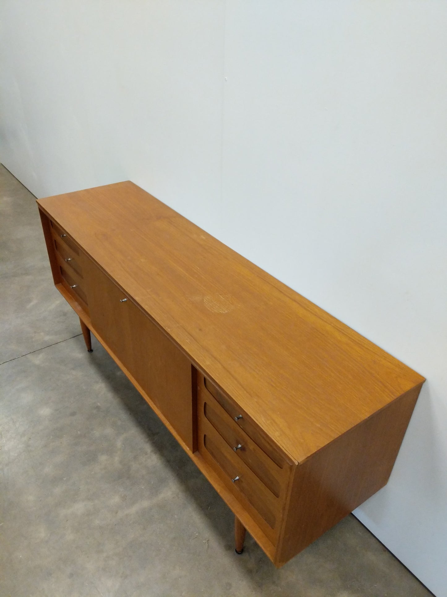 Vintage Mid Century Modern Teak Credenza