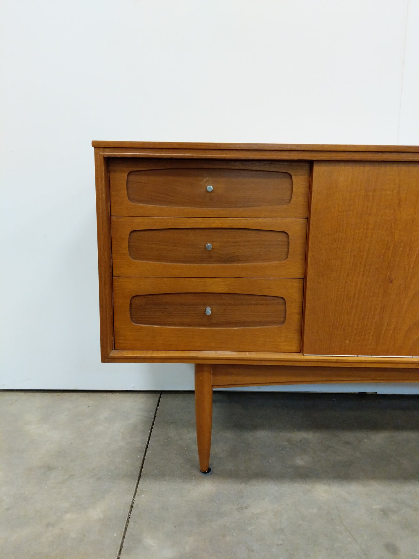 Vintage Mid Century Modern Teak Credenza