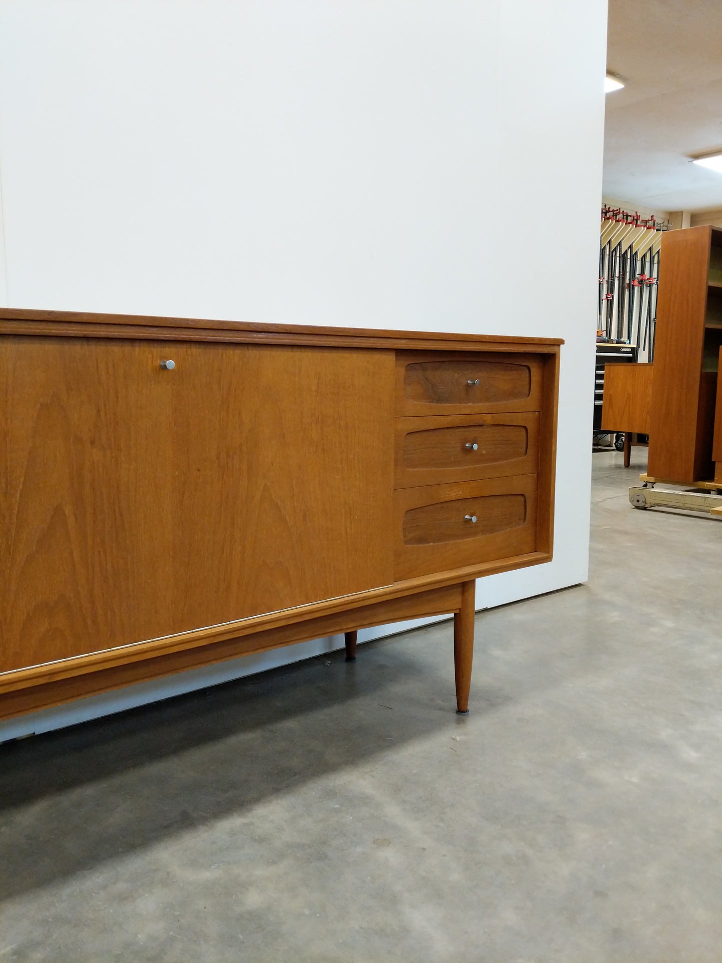 Vintage Mid Century Modern Teak Credenza