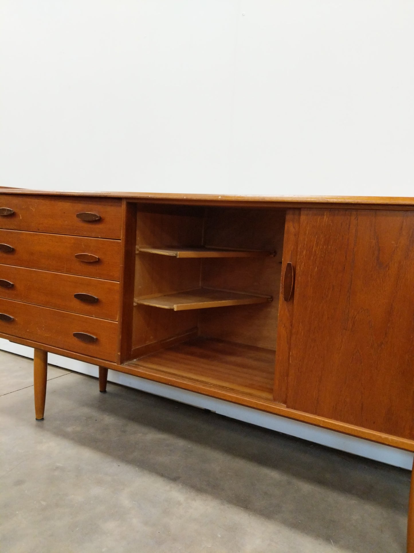 Vintage Mid Century Modern Teak Credenza by Welters of Wycombe