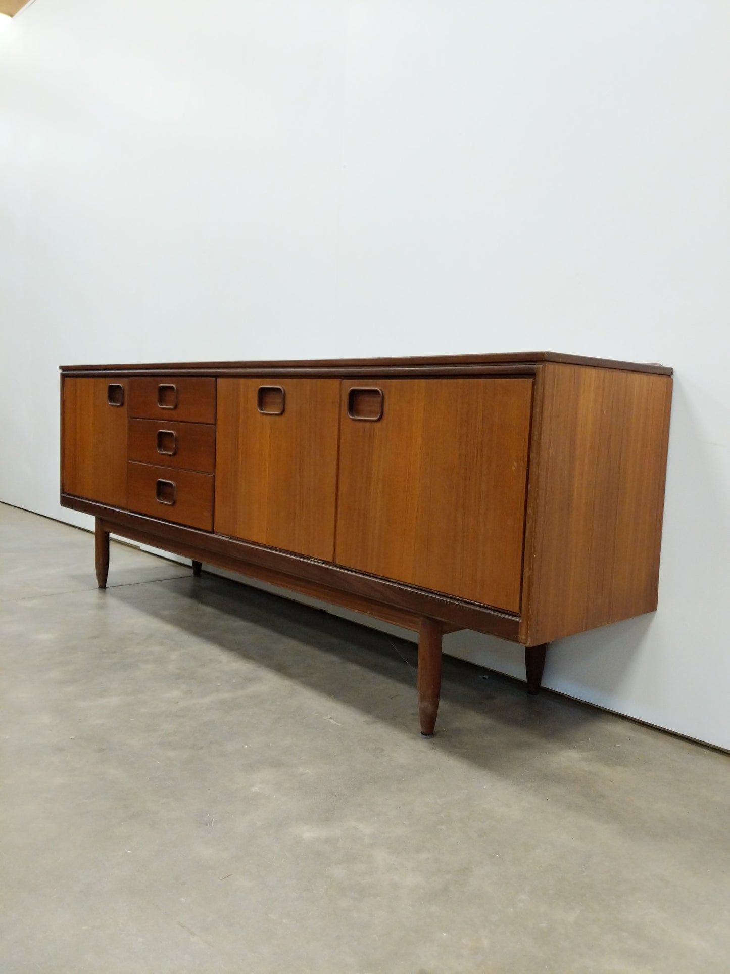 Vintage Mid Century Modern Teak Credenza by William Lawrence