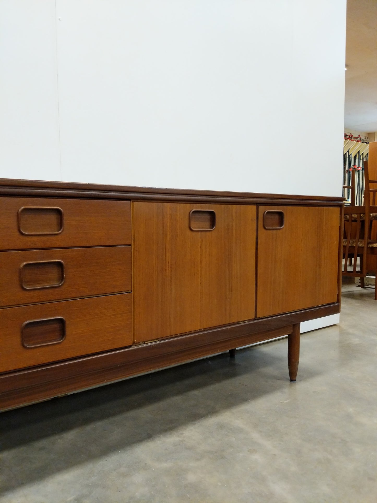 Vintage Mid Century Modern Teak Credenza by William Lawrence