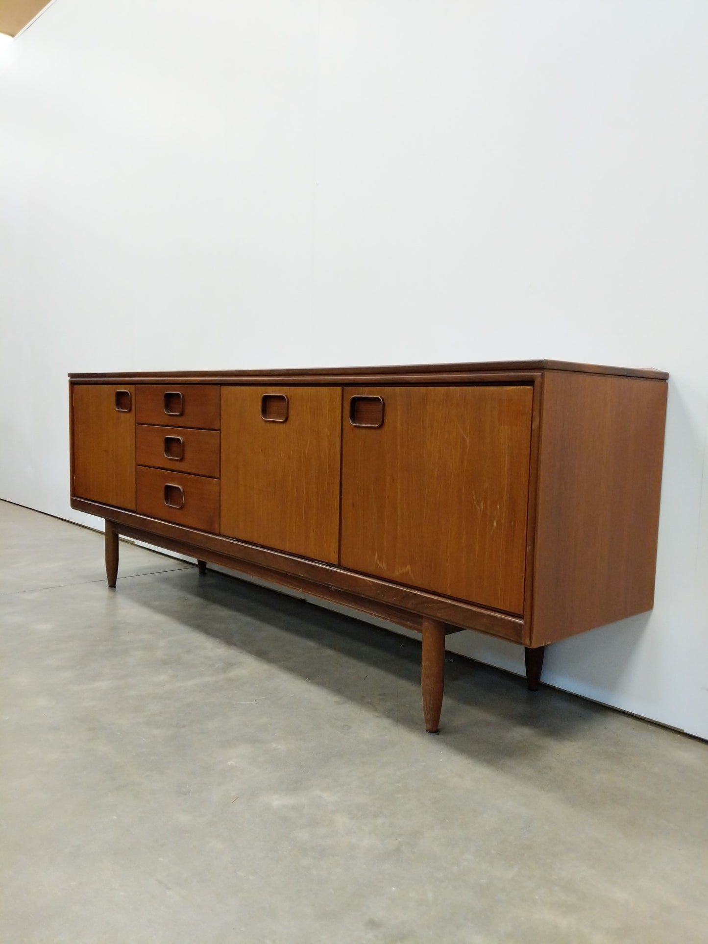 Vintage Mid Century Modern Teak Credenza by William Lawrence