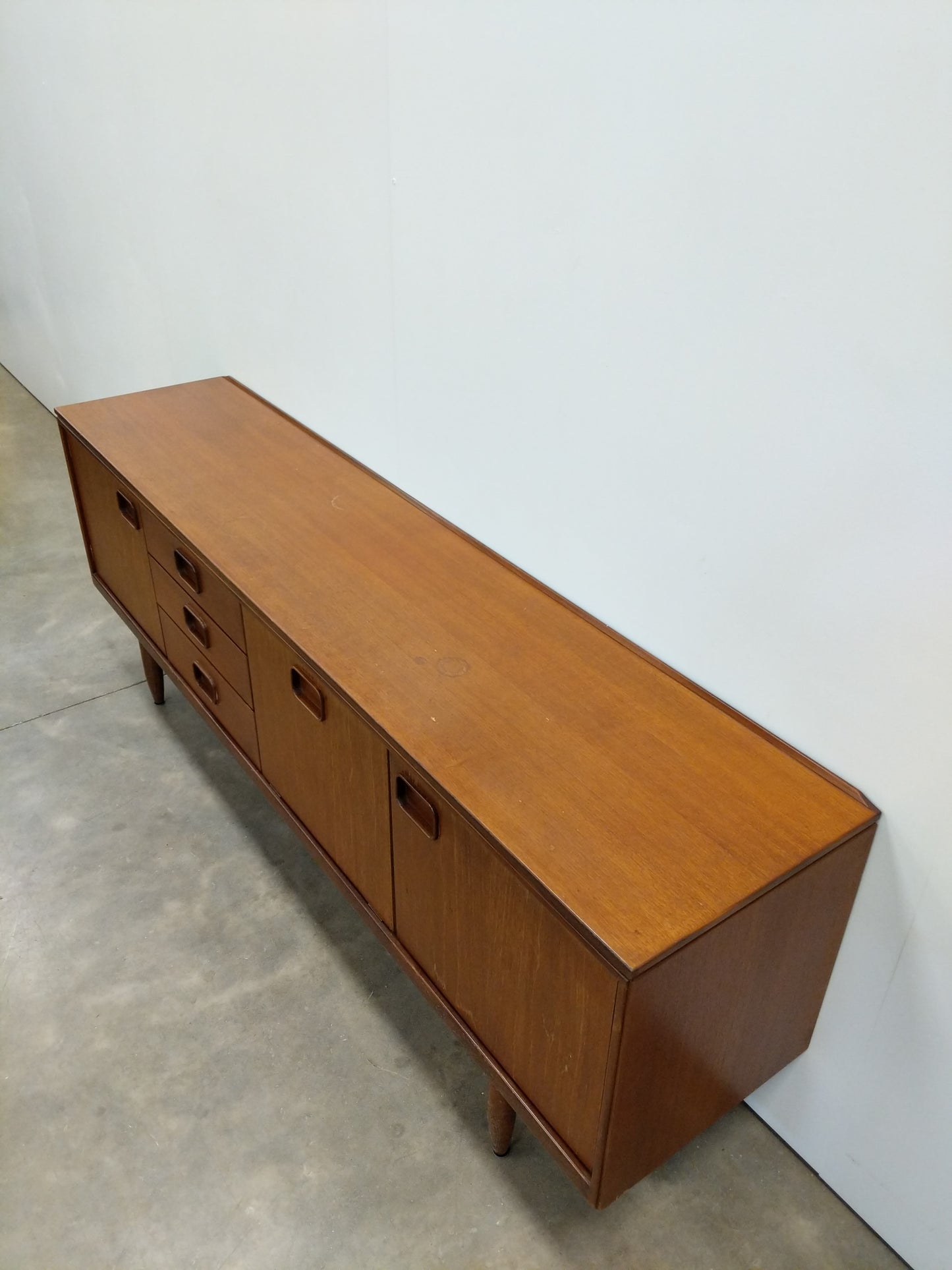 Vintage Mid Century Modern Teak Credenza by William Lawrence