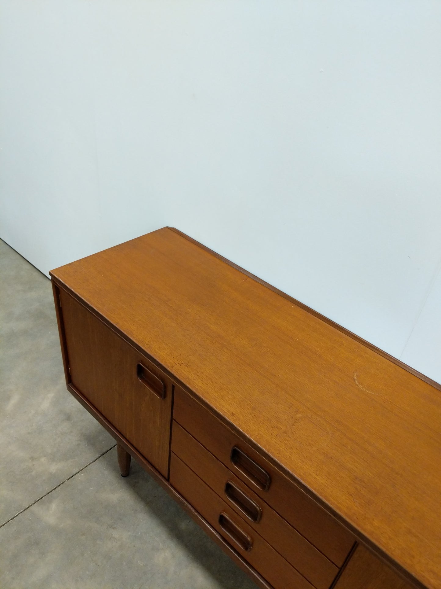 Vintage Mid Century Modern Teak Credenza by William Lawrence