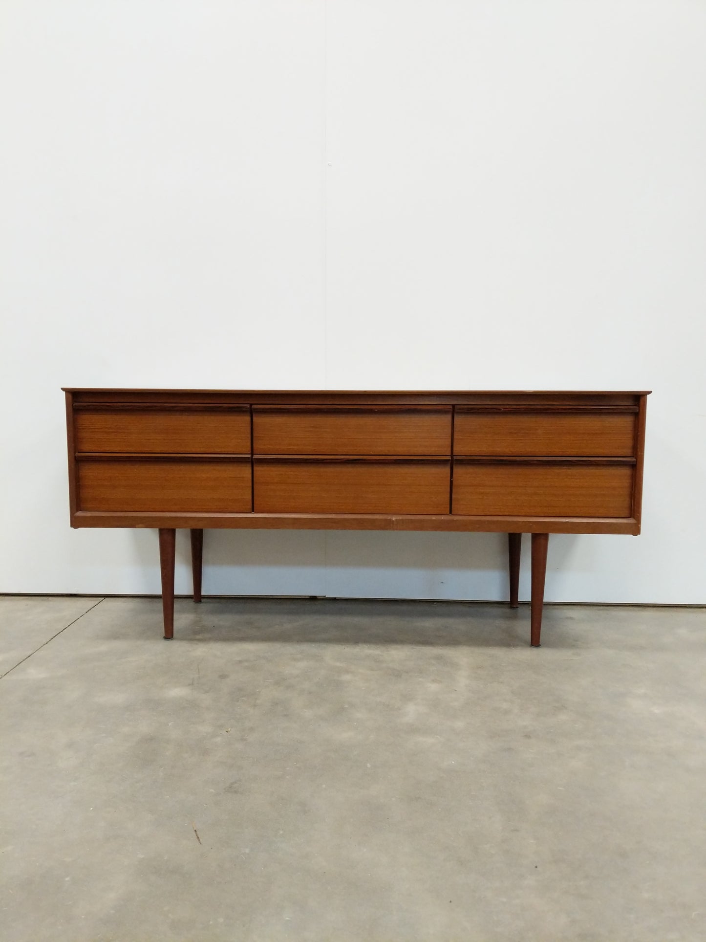 Vintage Mid Century Modern Teak Dresser