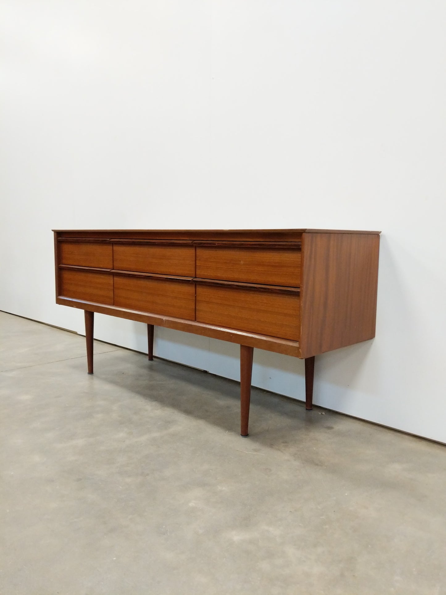 Vintage Mid Century Modern Teak Dresser