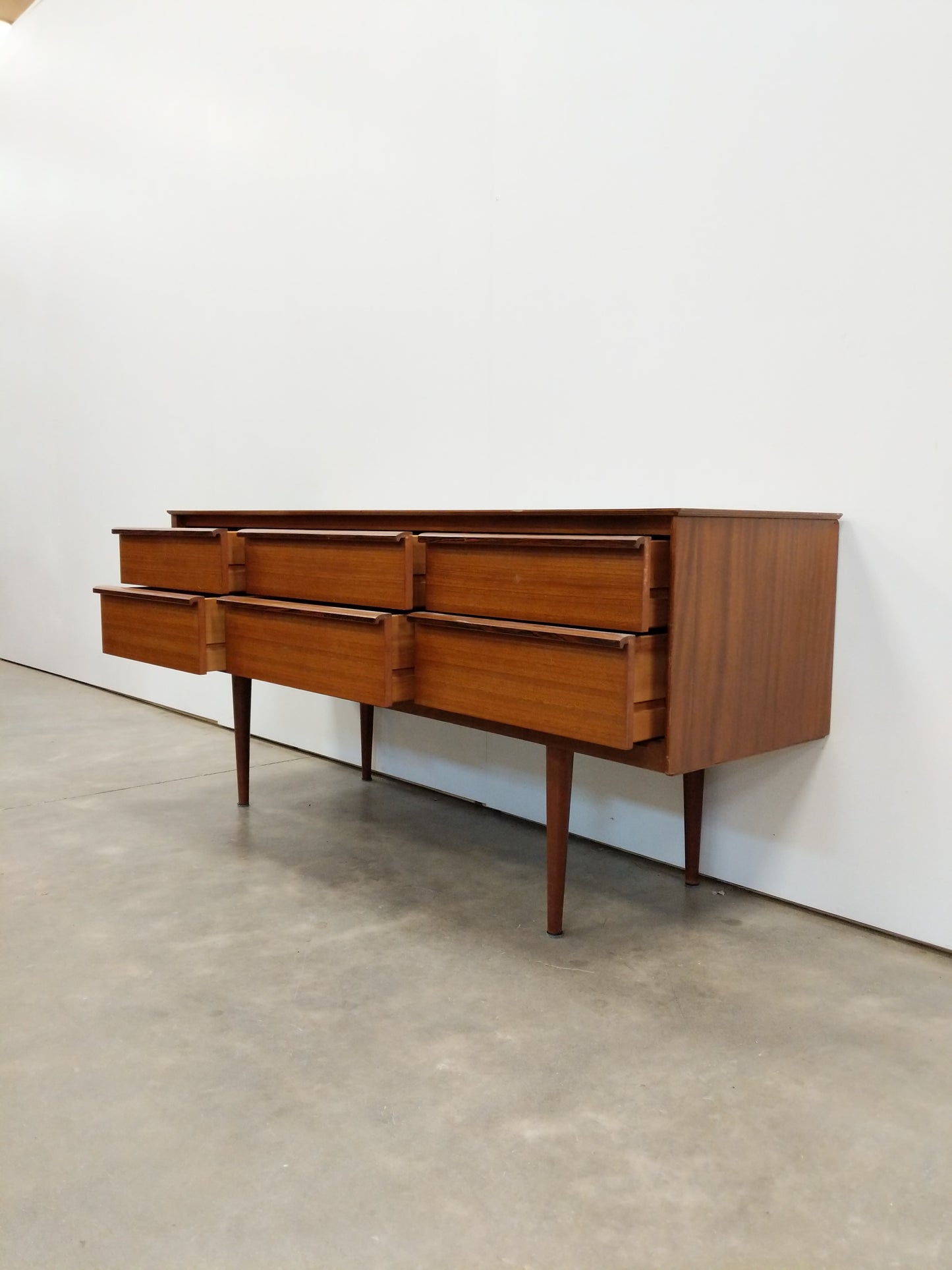 Vintage Mid Century Modern Teak Dresser