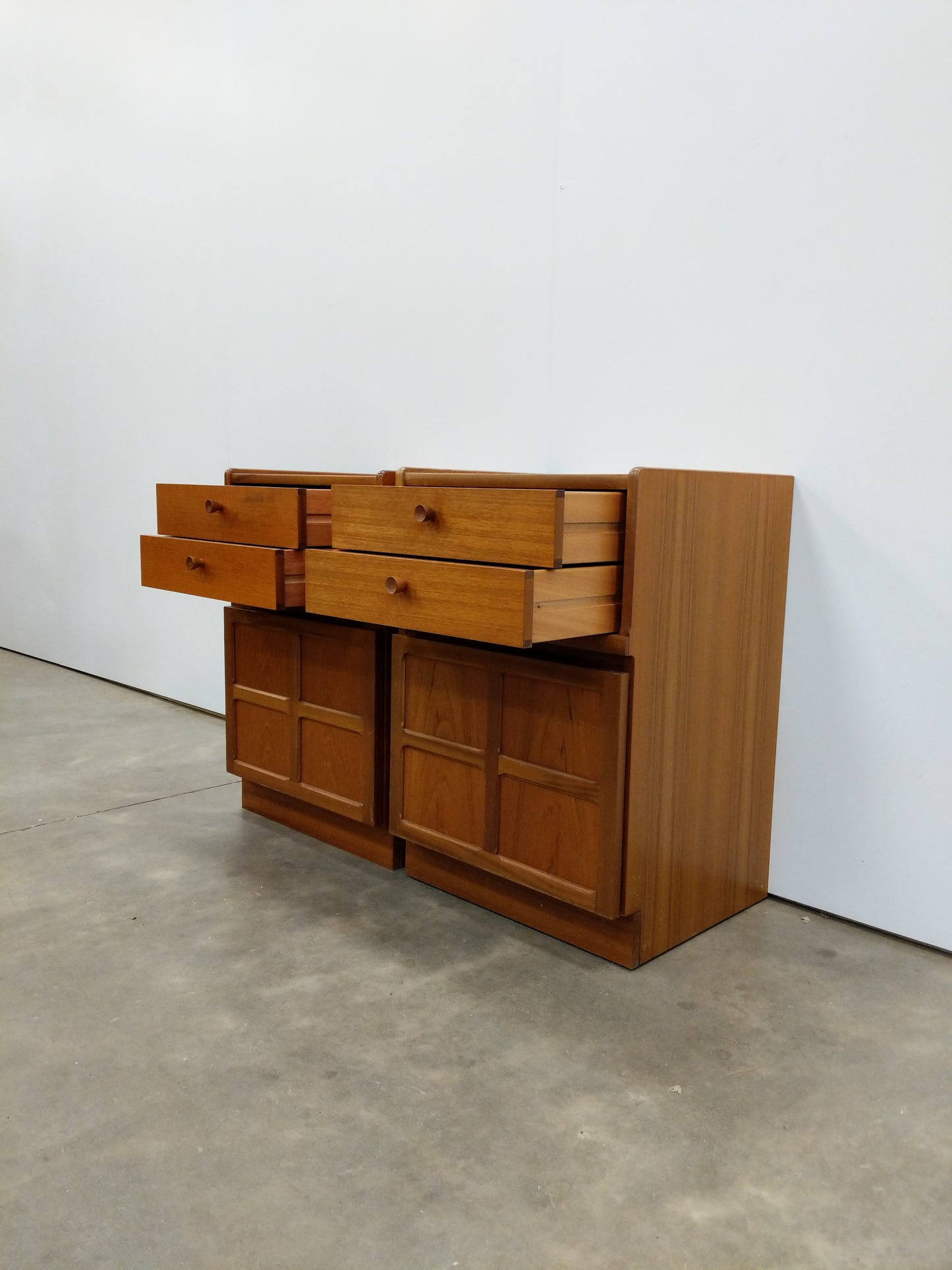 Pair of vintage Mid Century Modern Teak Nightstands by Nathan