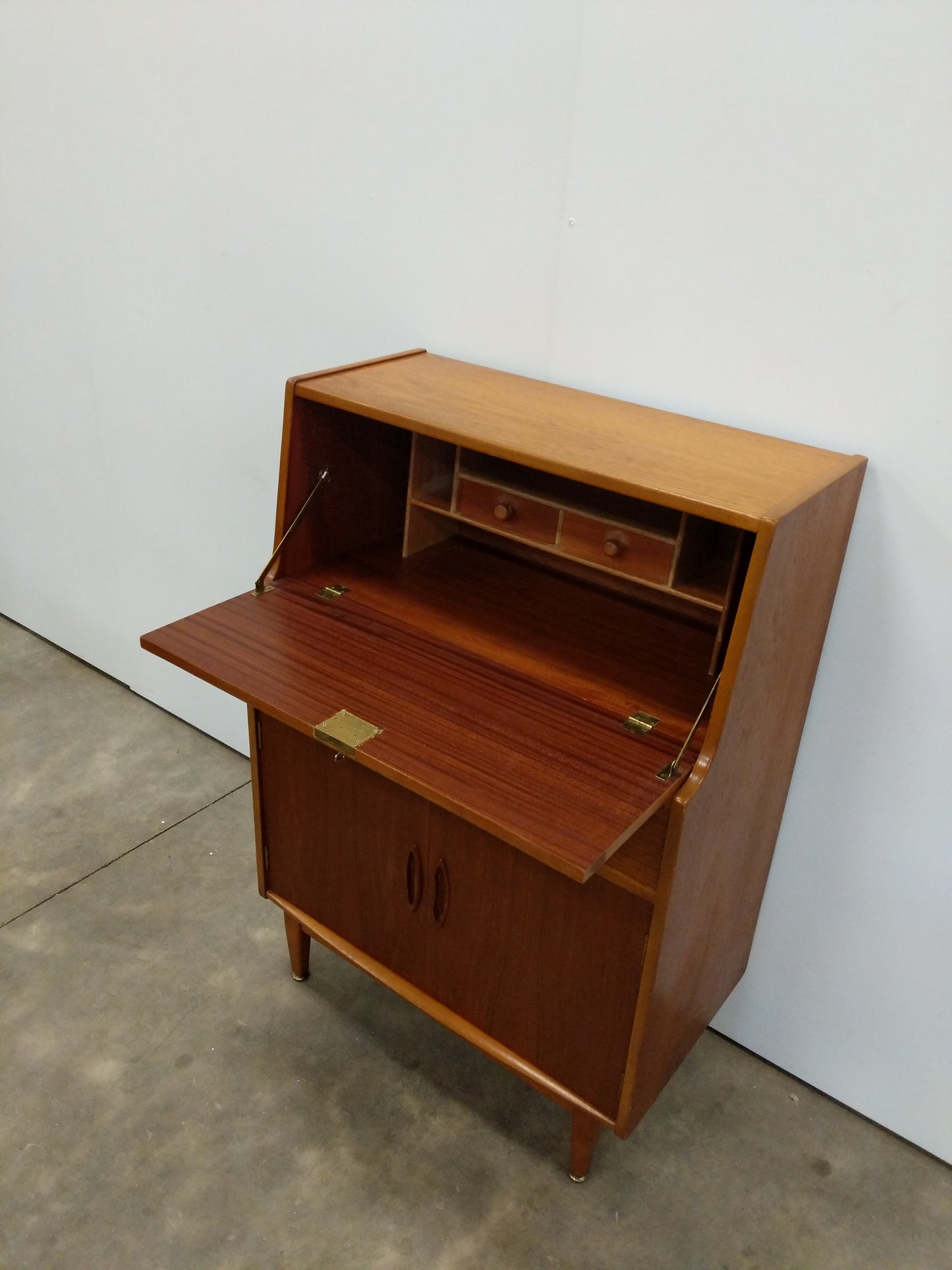 Vintage Mid Century Modern Teak Secretary Desk by Jentique