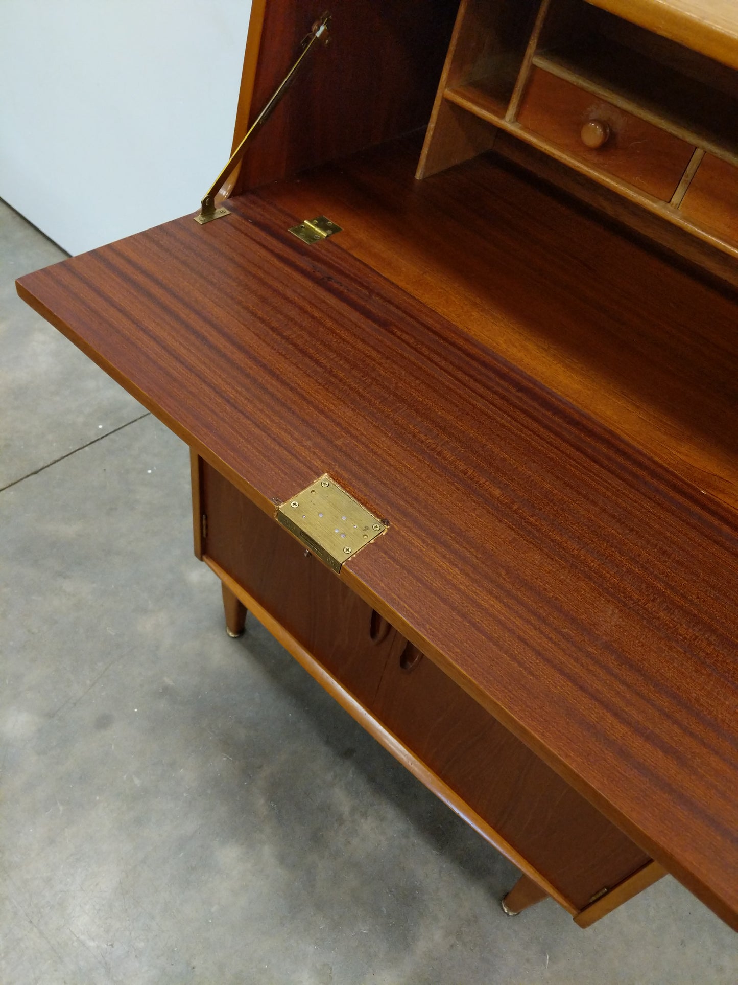 Vintage Mid Century Modern Teak Secretary Desk by Jentique