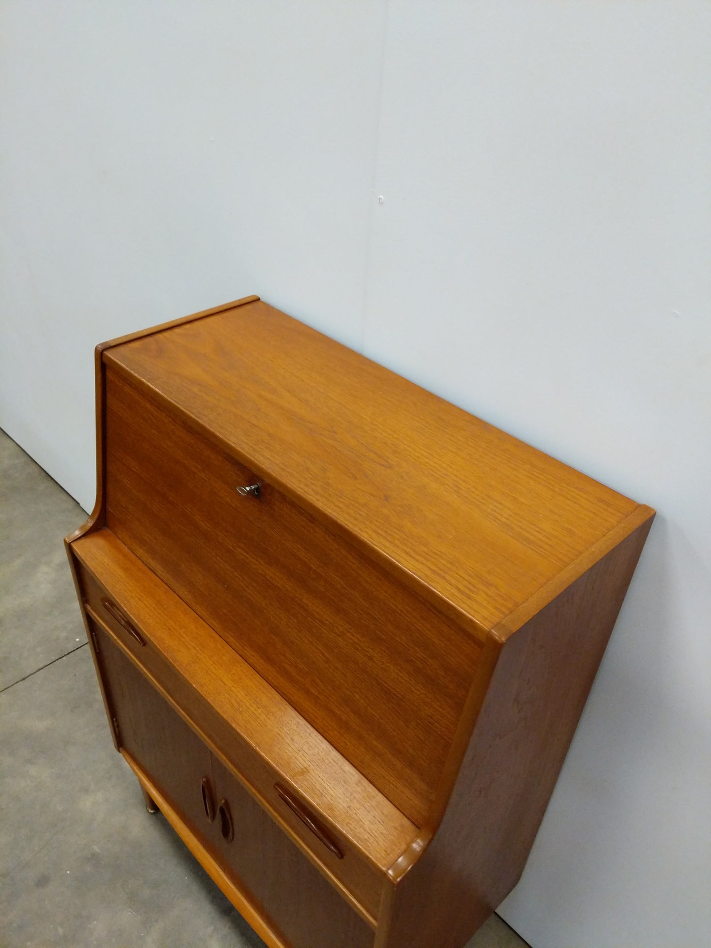 Vintage Mid Century Modern Teak Secretary Desk by Jentique