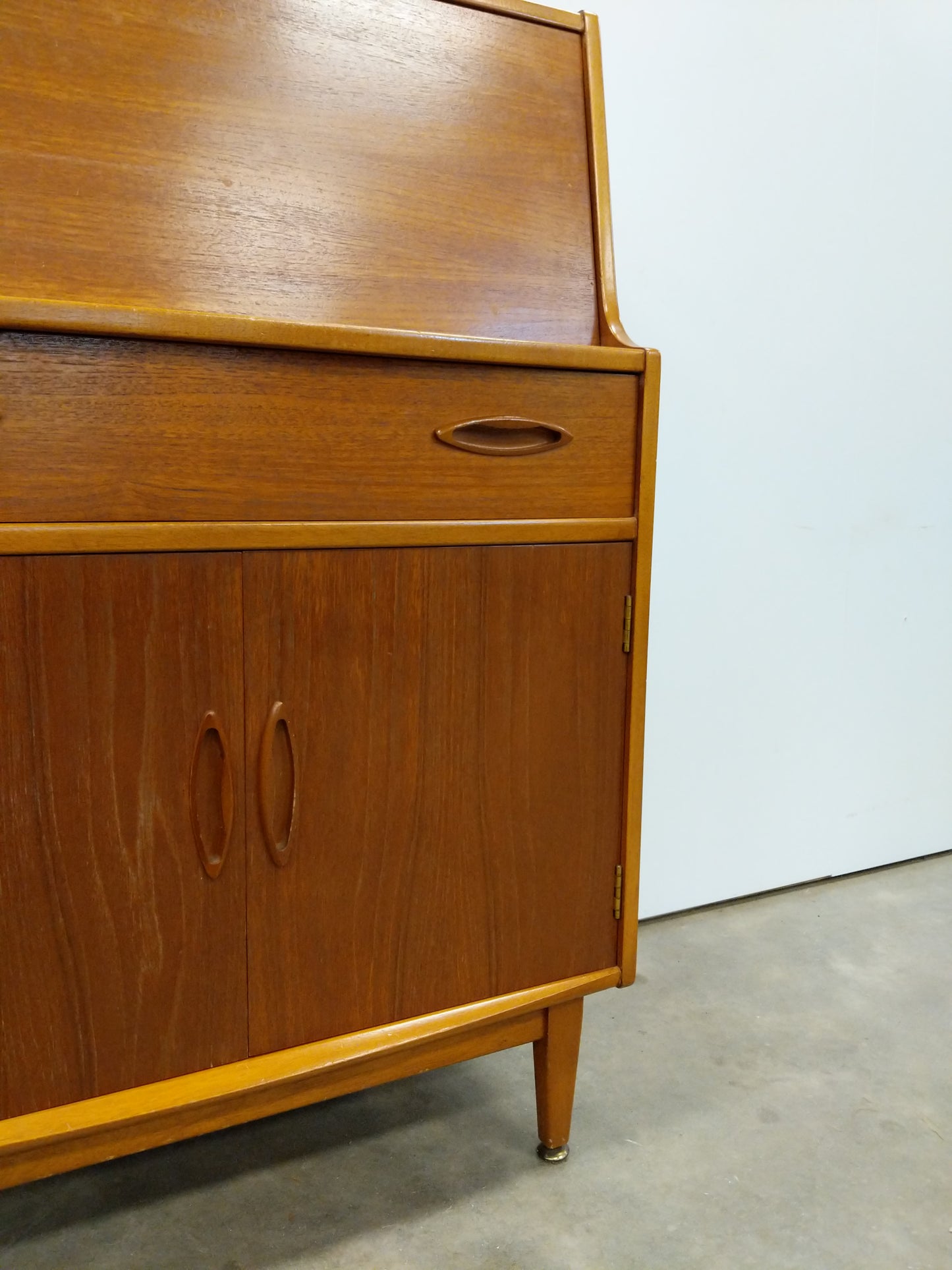 Vintage Mid Century Modern Teak Secretary Desk by Jentique