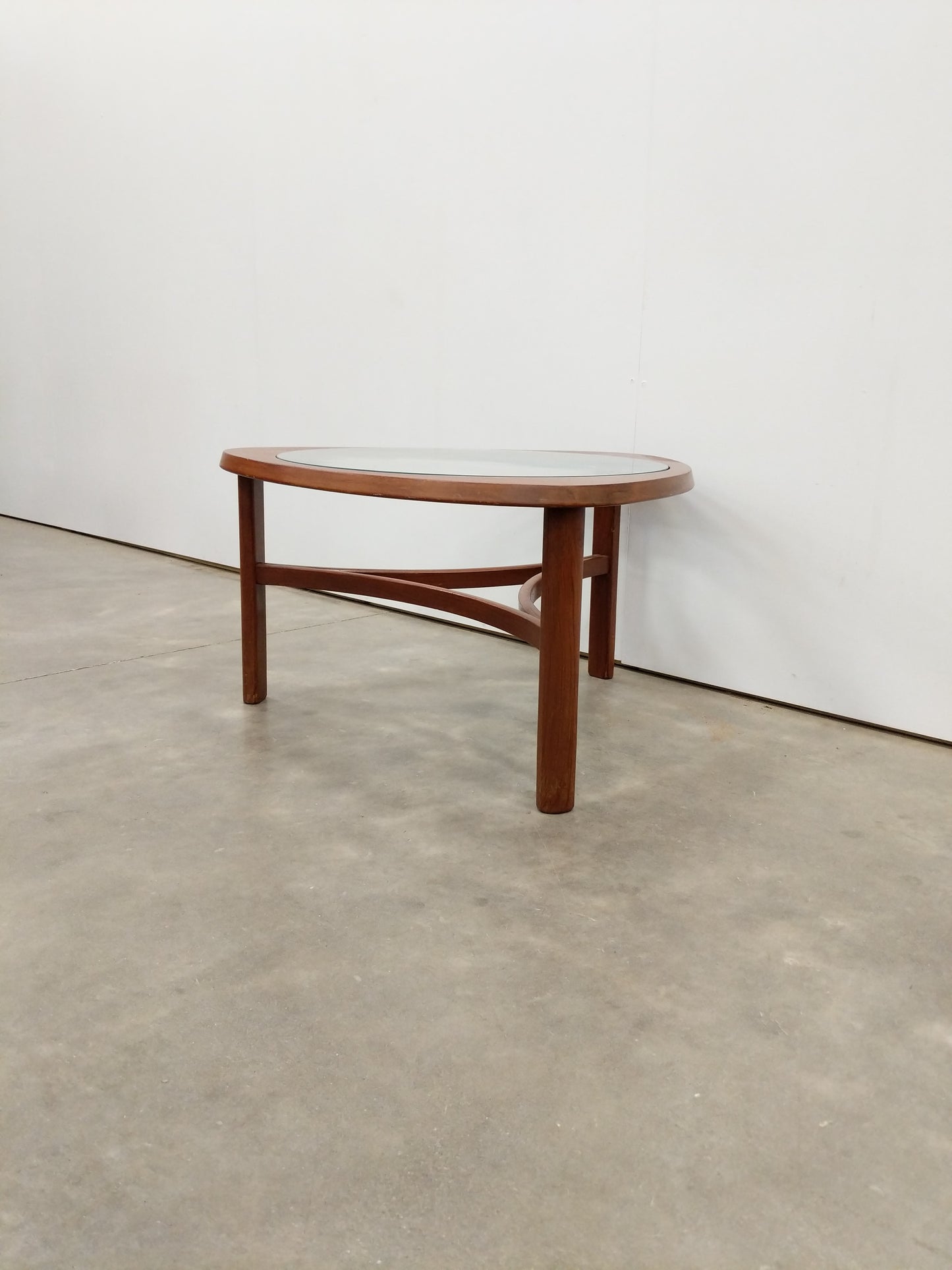 Vintage Mid Century Modern Teak and Glass Coffee Table by Nathan
