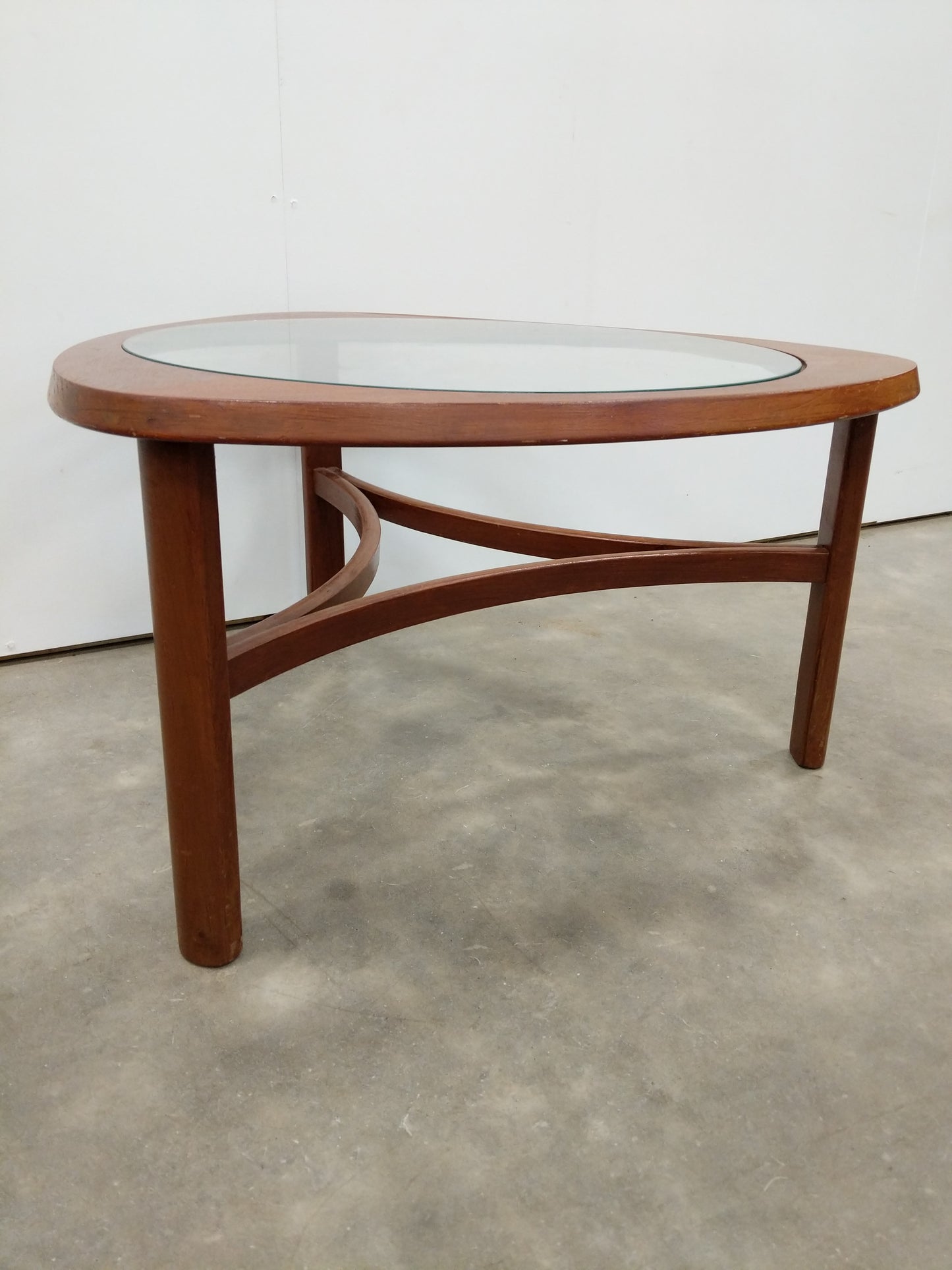 Vintage Mid Century Modern Teak and Glass Coffee Table by Nathan