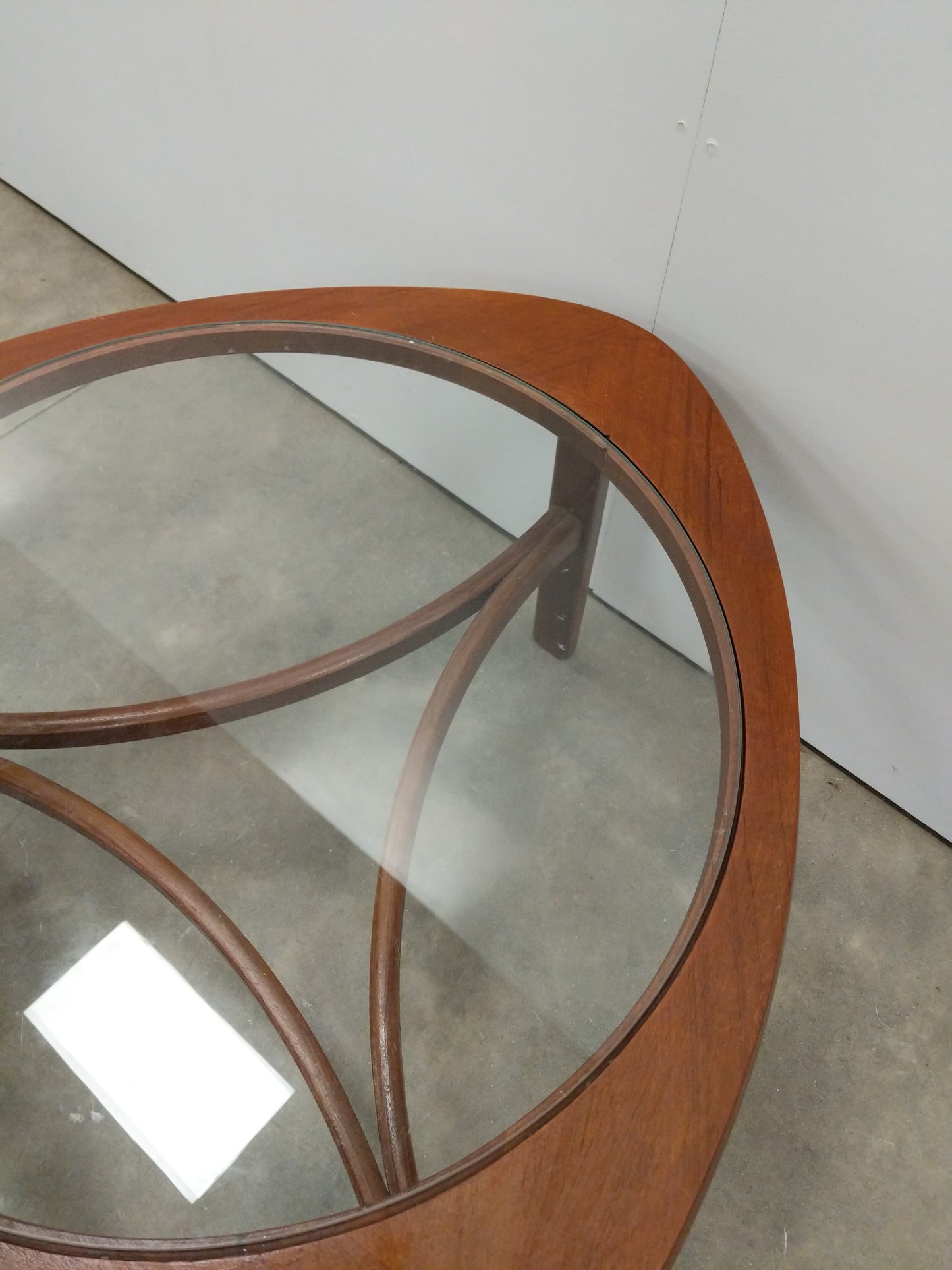 Vintage Mid Century Modern Teak and Glass Coffee Table by Nathan