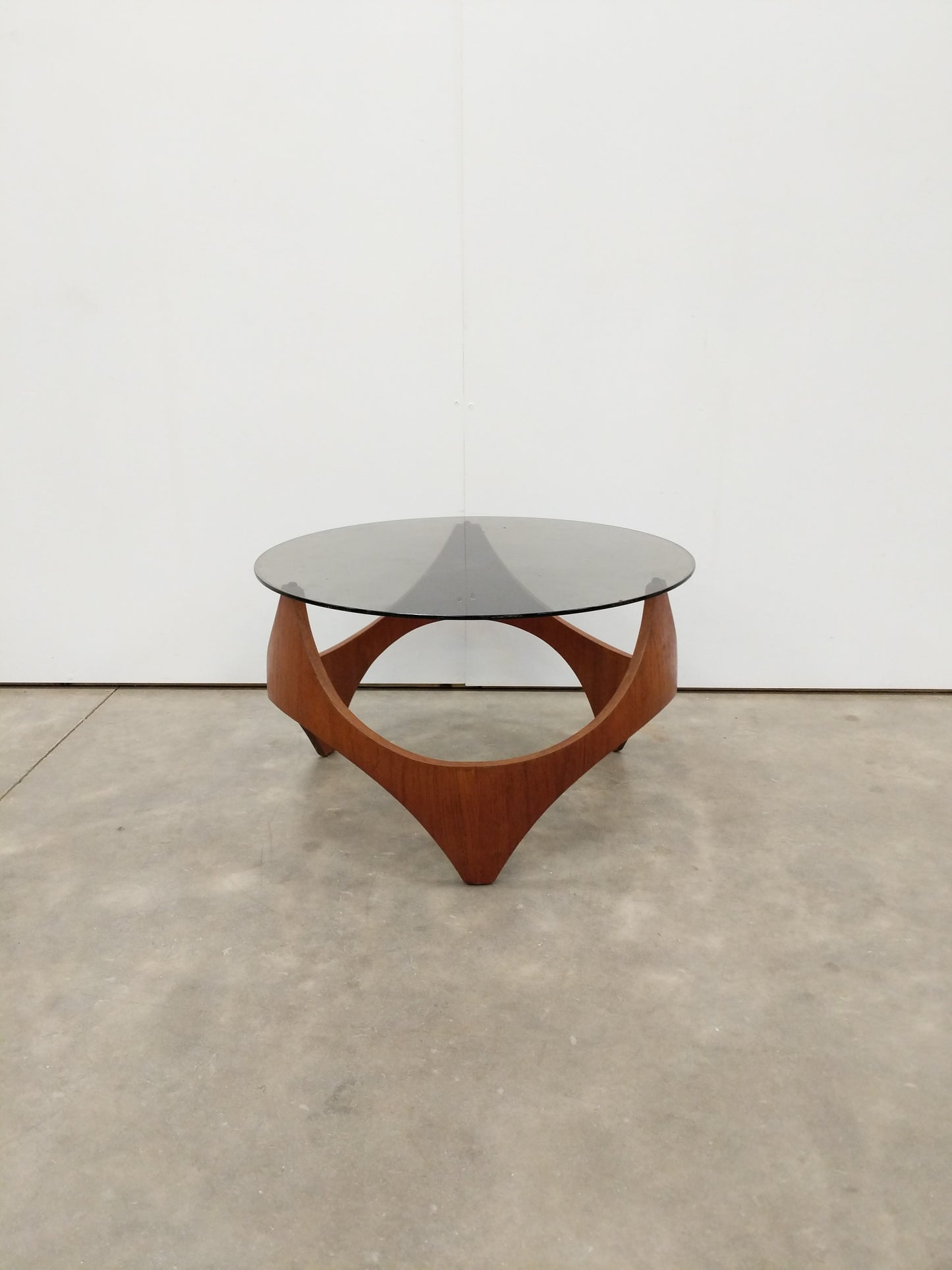 Vintage Mid Century Modern Teak and Glass Coffee Table