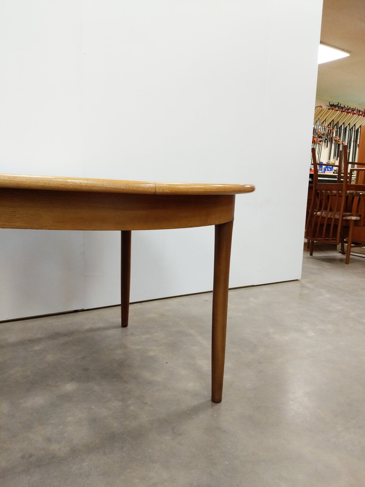 Vintage Mid Century Modern Teak Extendable Dining Table