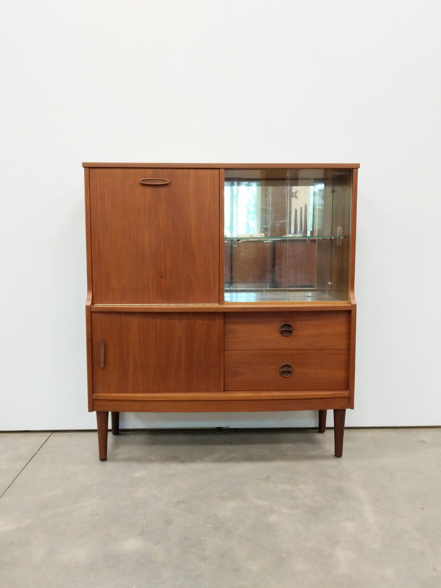 Vintage Mid Century Modern Teak Bar Cabinet by Doncraft