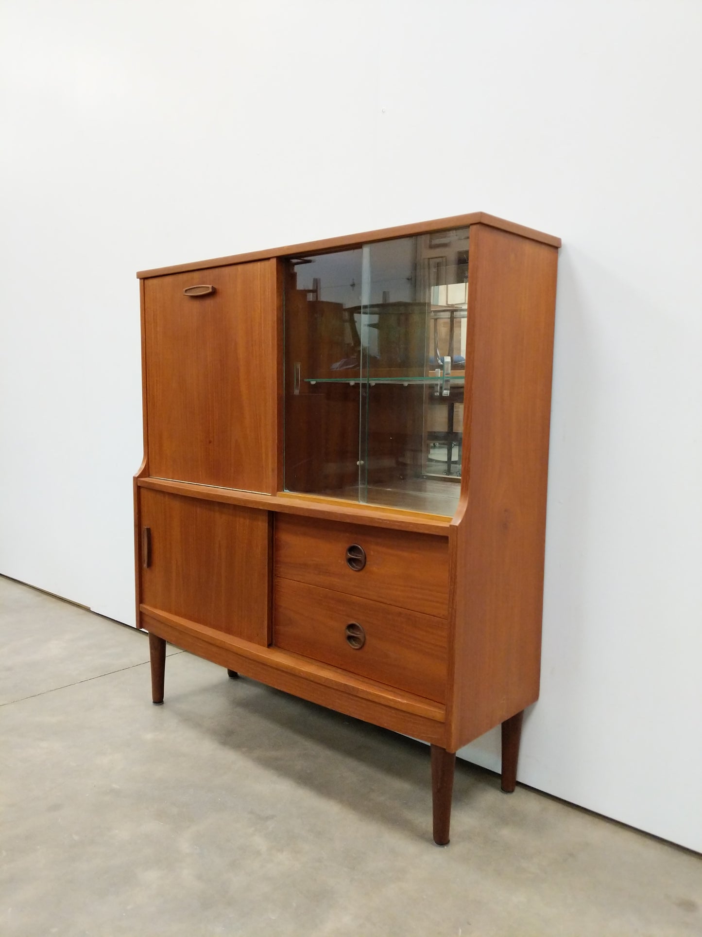 Vintage Mid Century Modern Teak Bar Cabinet by Doncraft