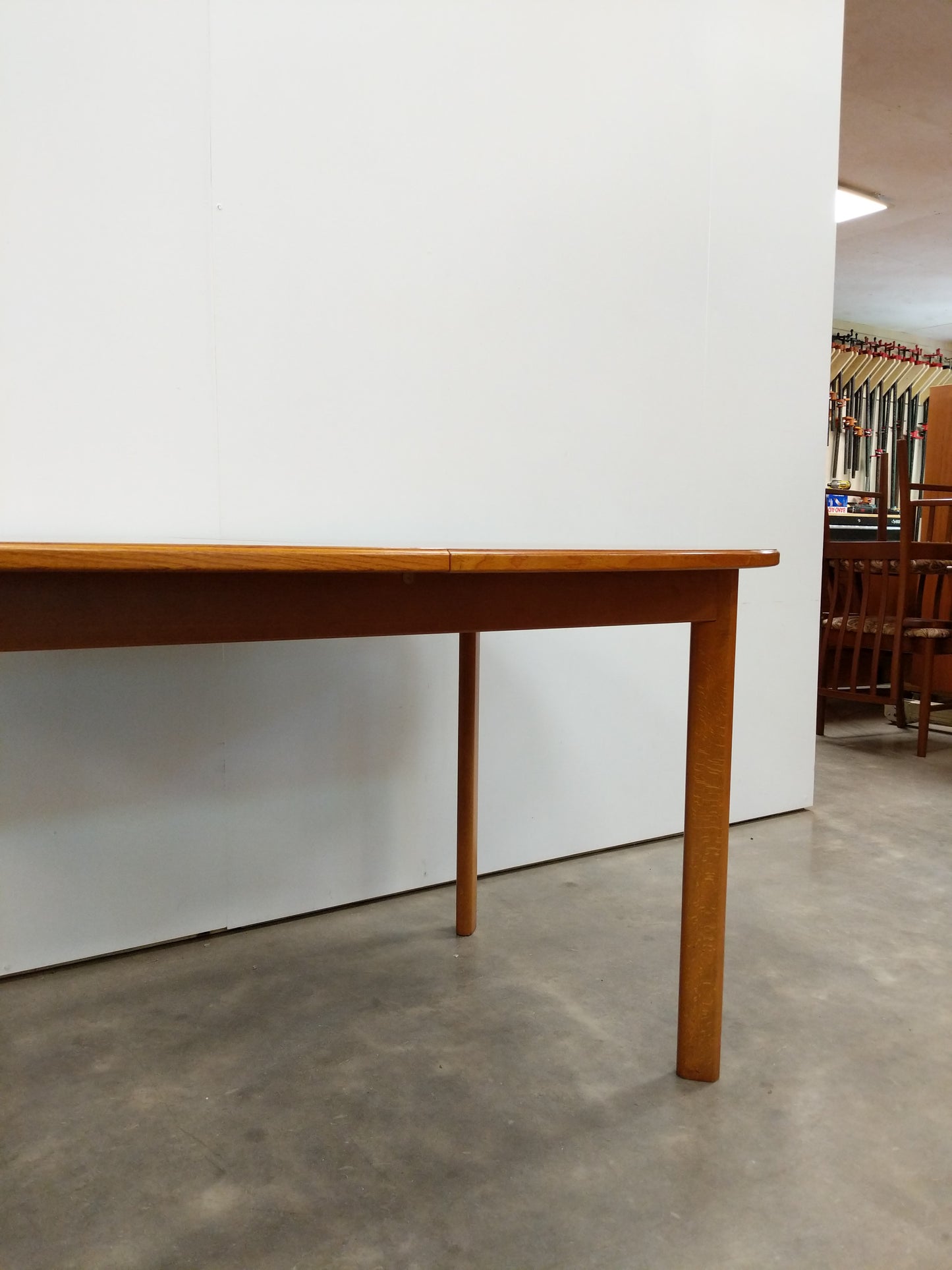 Vintage Mid Century Modern Teak Extendable Dining Table