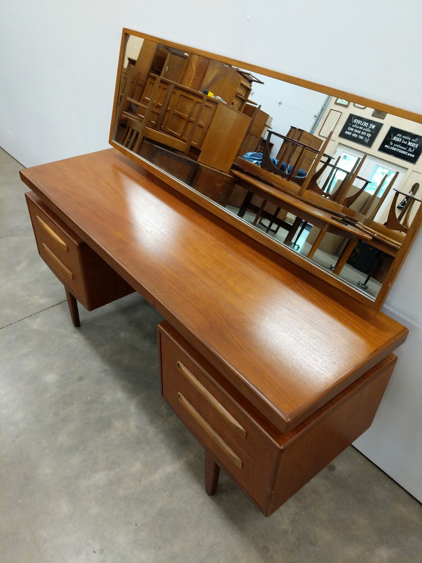 Vintage Mid Century Modern Teak Vanity / Dressing Table by G Plan