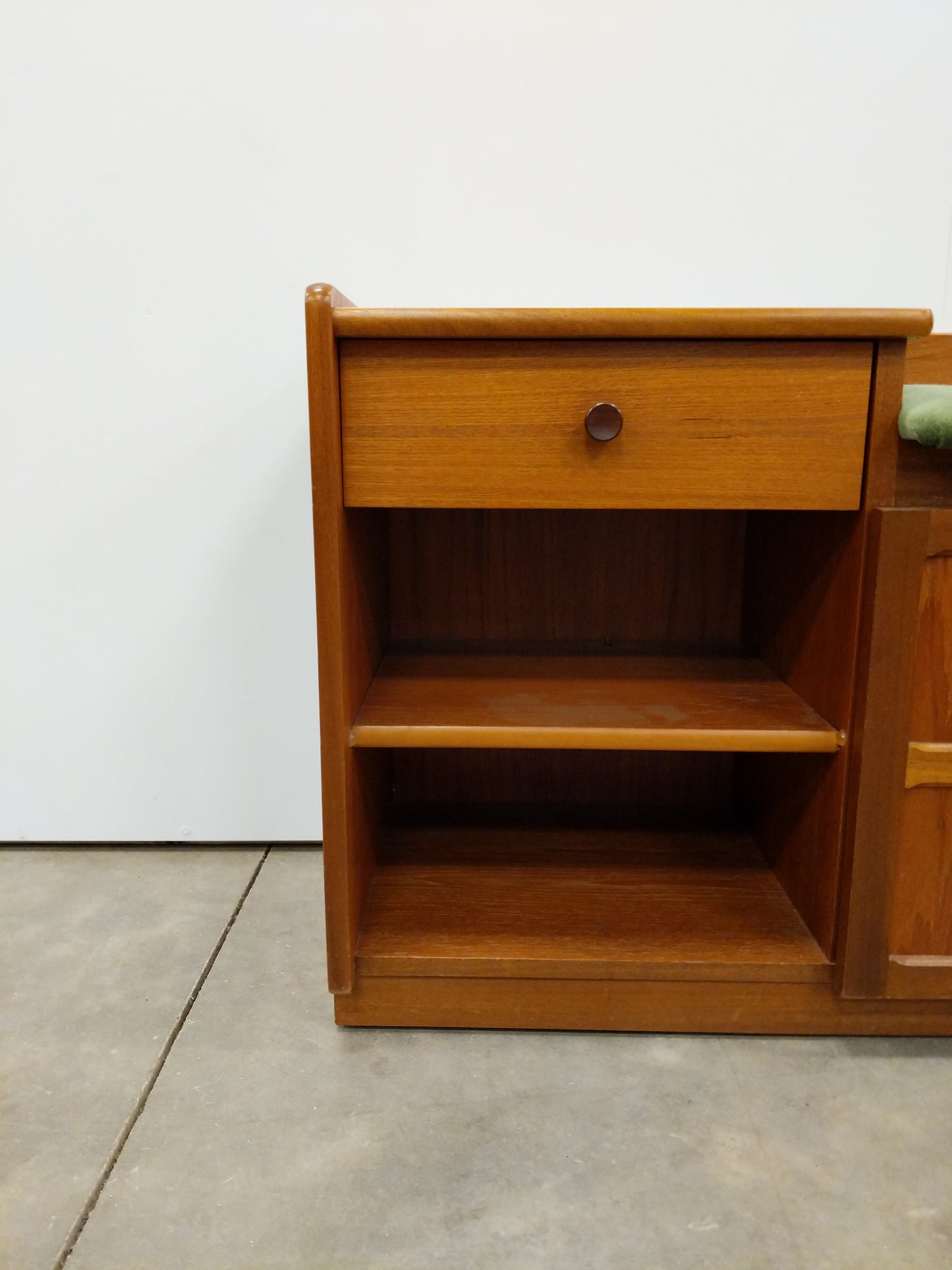 Vintage Mid Century Modern Teak Entry Bench by Parker Knoll