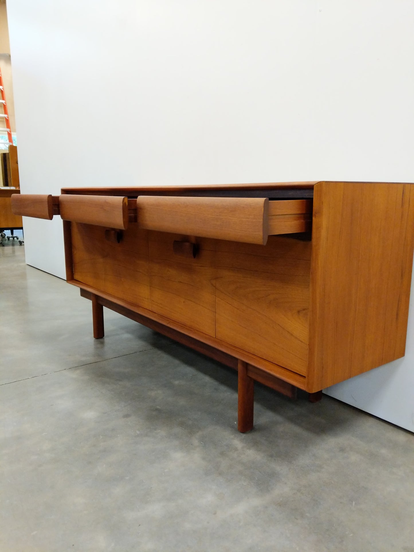 Vintage Mid Century Modern Teak Credenza by Philip Hussey