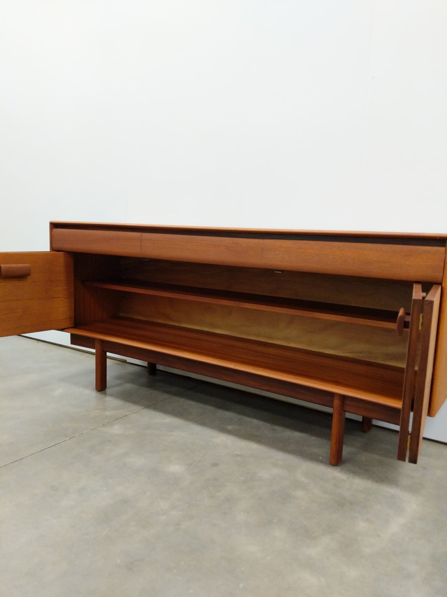 Vintage Mid Century Modern Teak Credenza by Philip Hussey