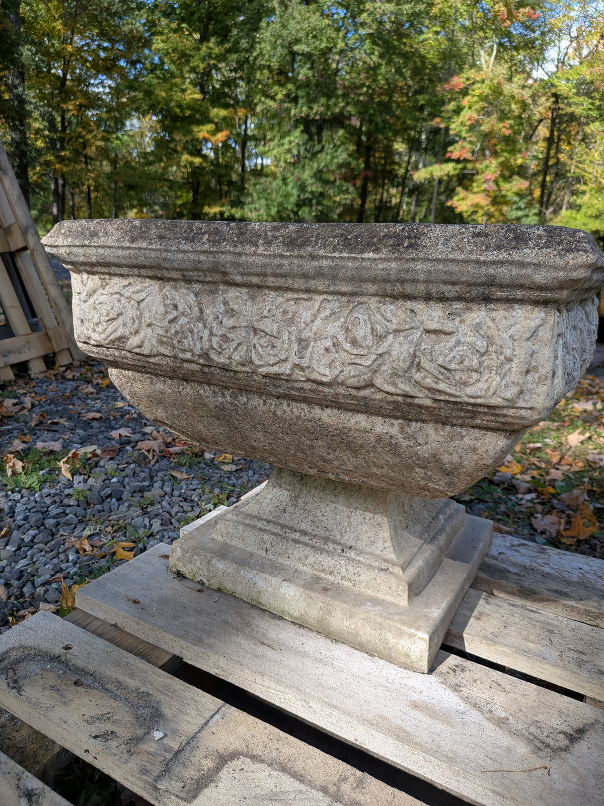 2 British Cast Stone Planters / Jardinieres