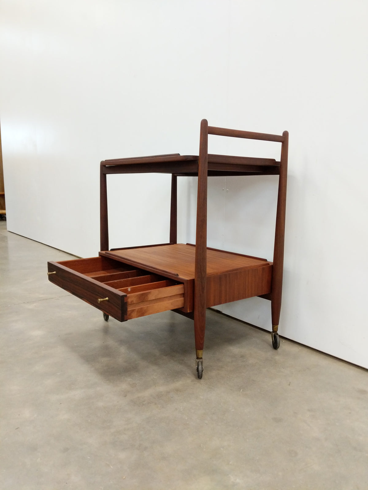 Vintage Mid Century Modern Teak Trolley / Cart by White & Newton