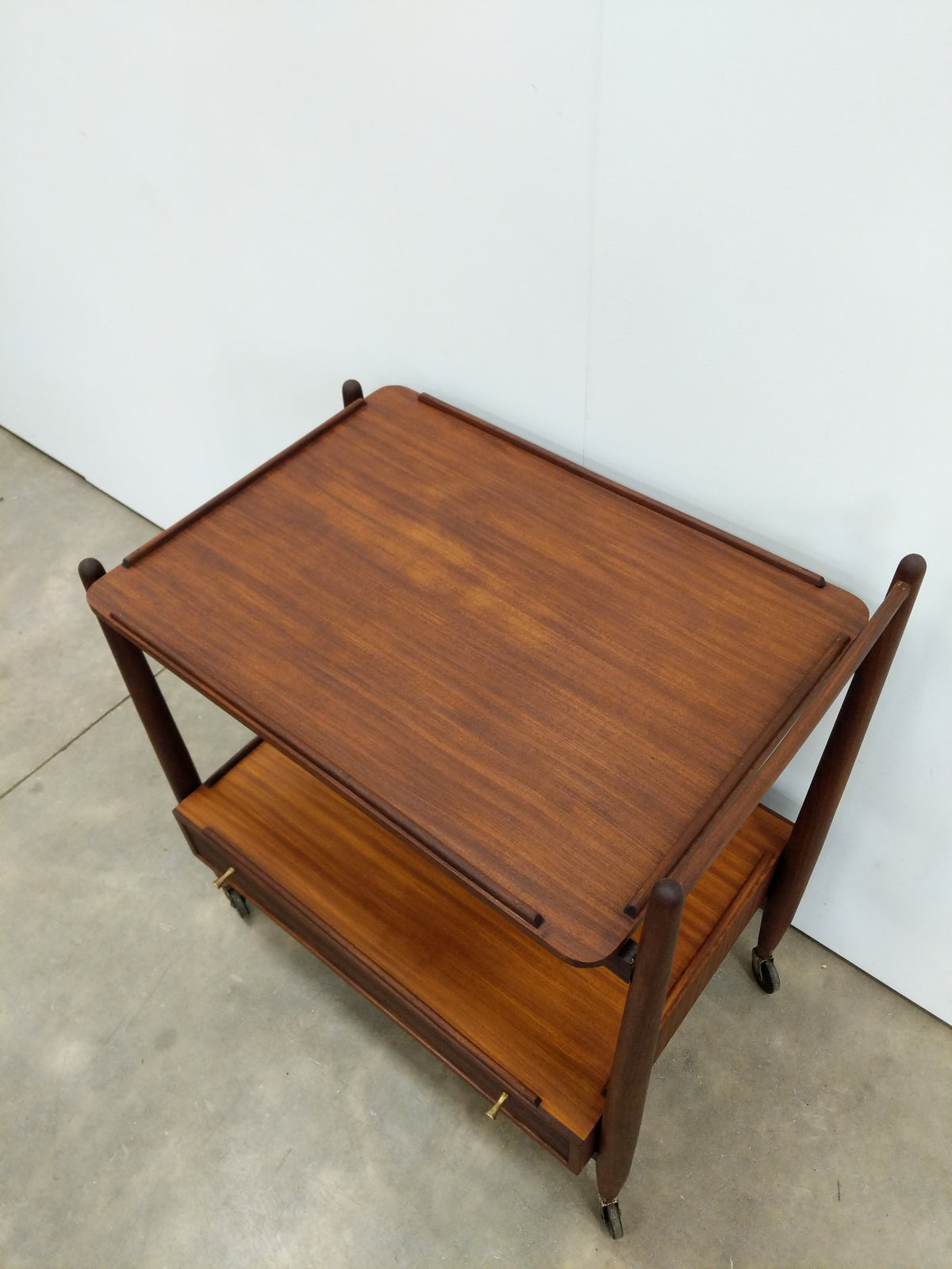 Vintage Mid Century Modern Teak Trolley / Cart by White & Newton