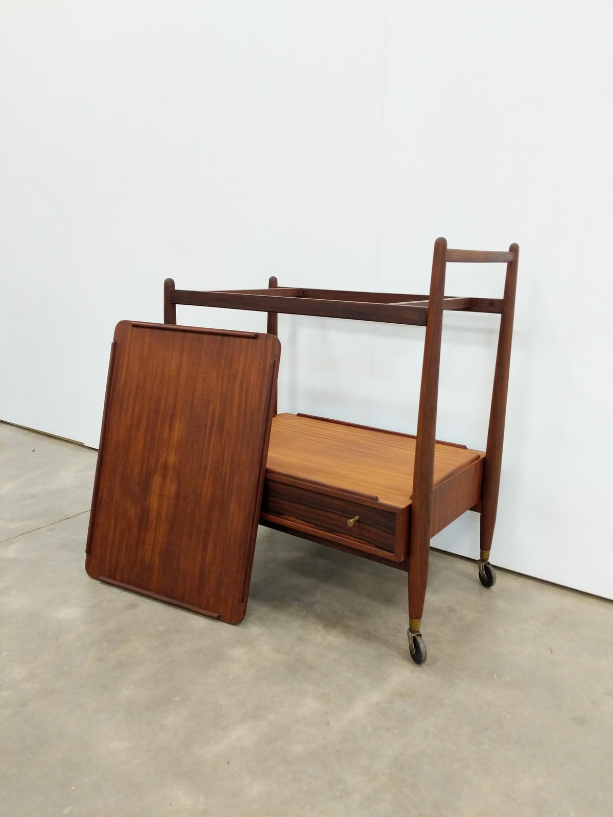 Vintage Mid Century Modern Teak Trolley / Cart by White & Newton