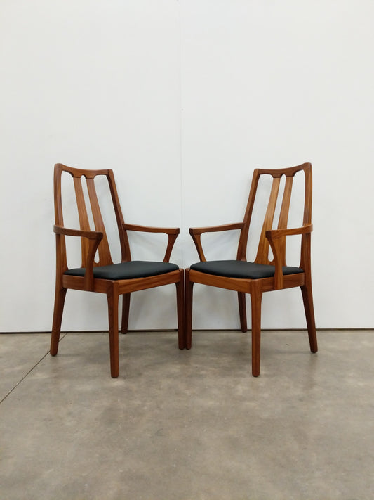 Pair of Vintage Teak Nathan Mid Century Modern Armchairs