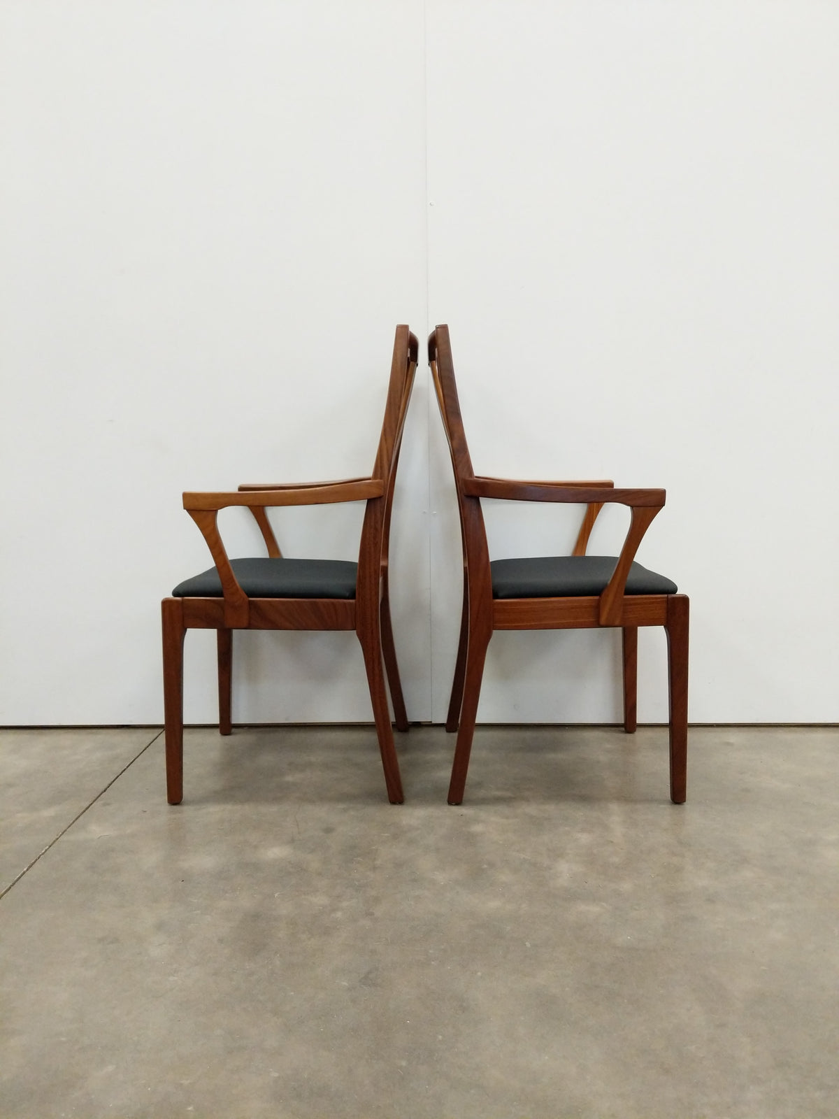 Pair of Vintage Teak Nathan Mid Century Modern Armchairs