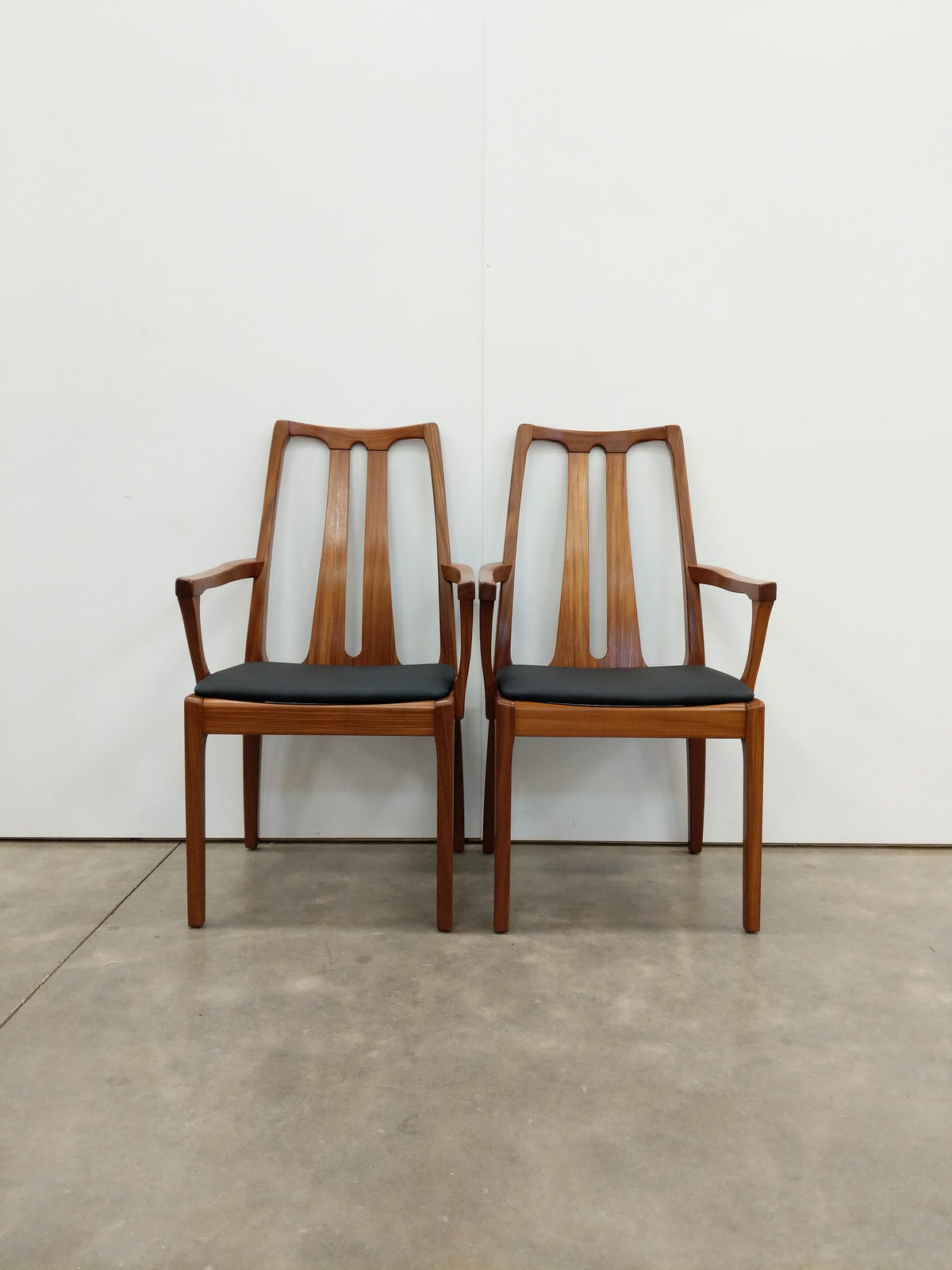 Pair of Vintage Teak Nathan Mid Century Modern Armchairs