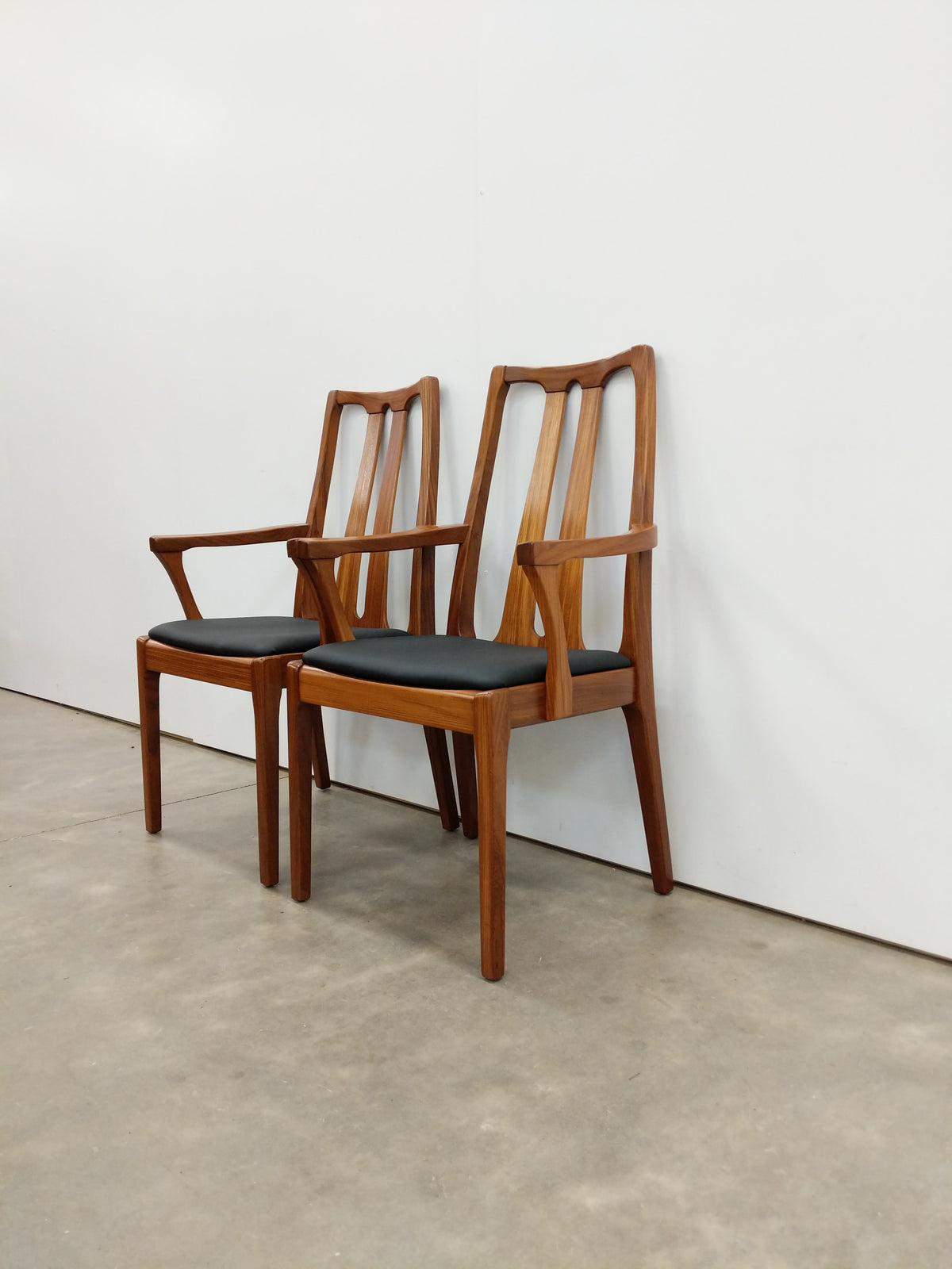 Pair of Vintage Teak Nathan Mid Century Modern Armchairs