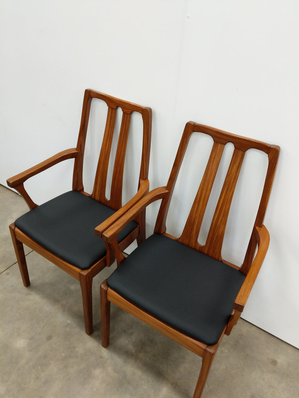 Pair of Vintage Teak Nathan Mid Century Modern Armchairs