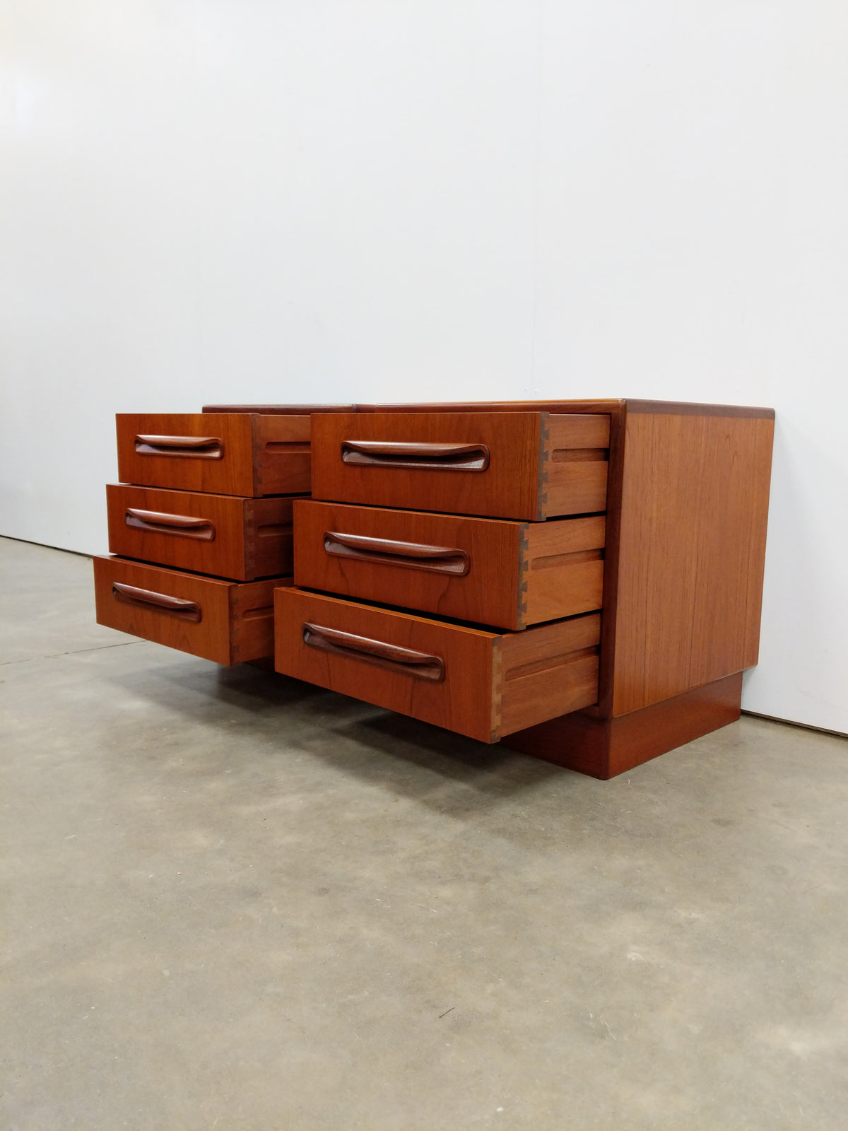 Pair of Vintage G Plan Fresco Mid Century Modern Teak Nightstands / Low Chests