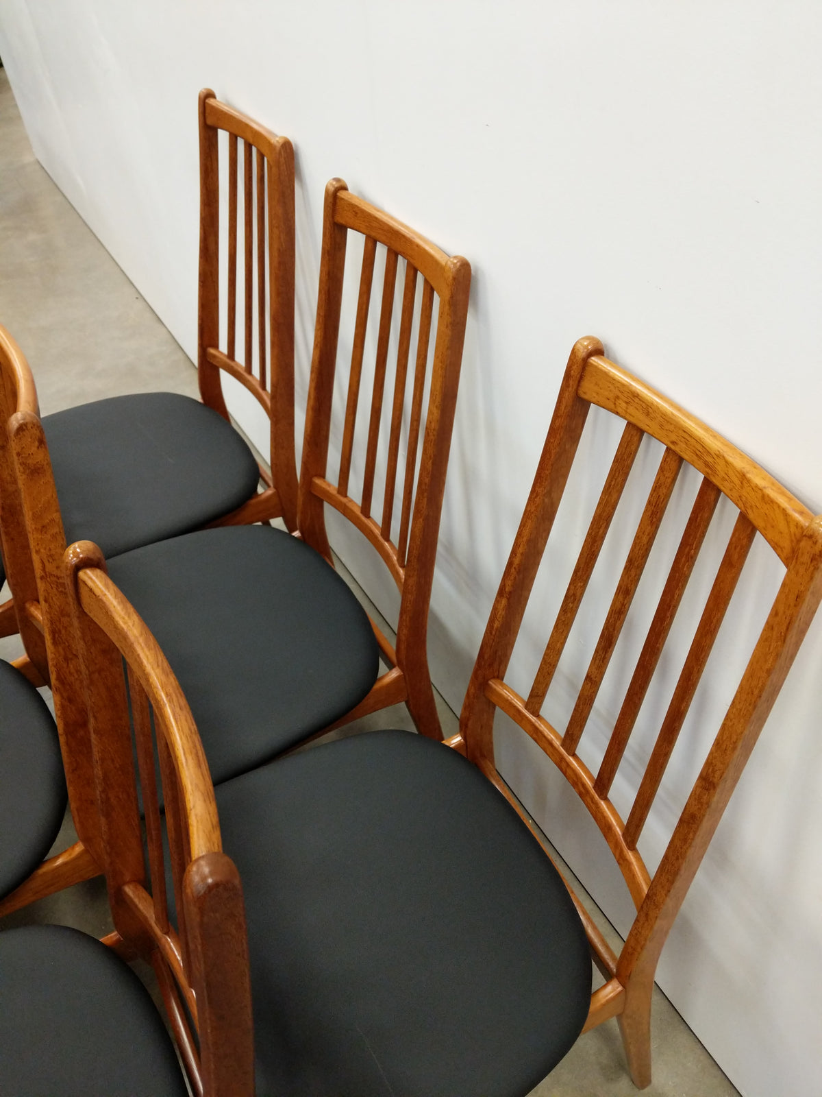 Set of 8 Vintage Mid Century Modern Teak Dining Chairs