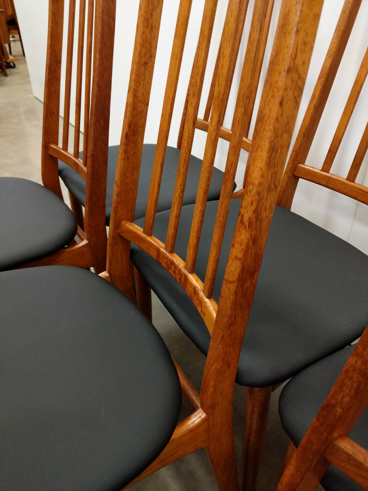 Set of 8 Vintage Mid Century Modern Teak Dining Chairs