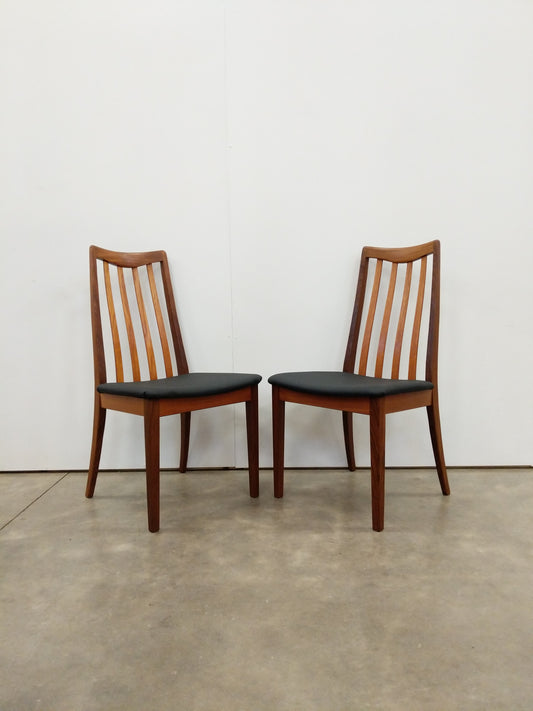 Pair of Vintage G Plan Teak Mid Century Modern Dining Chairs