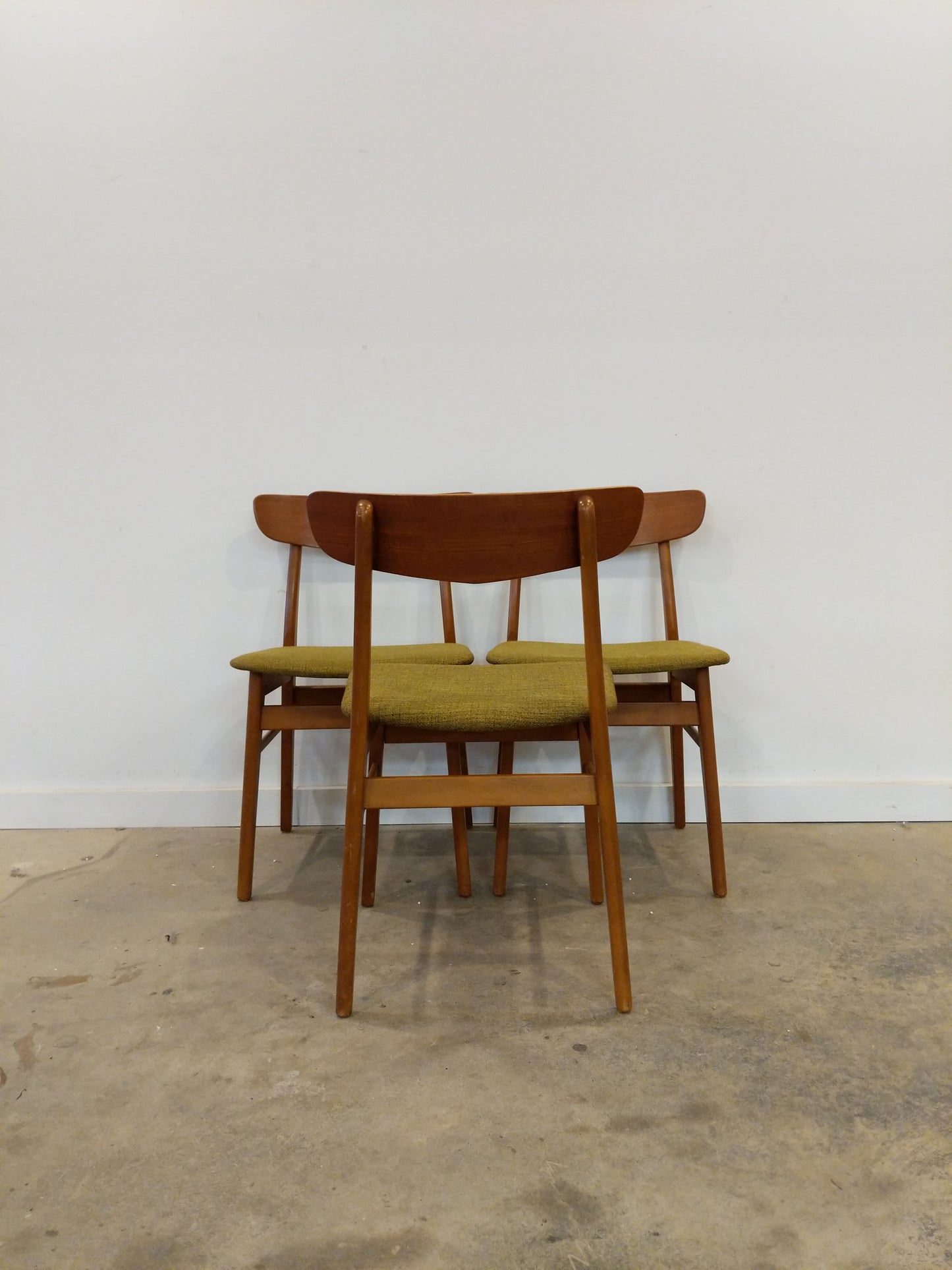 Set of 3 Vintage Danish Modern Dining Chairs