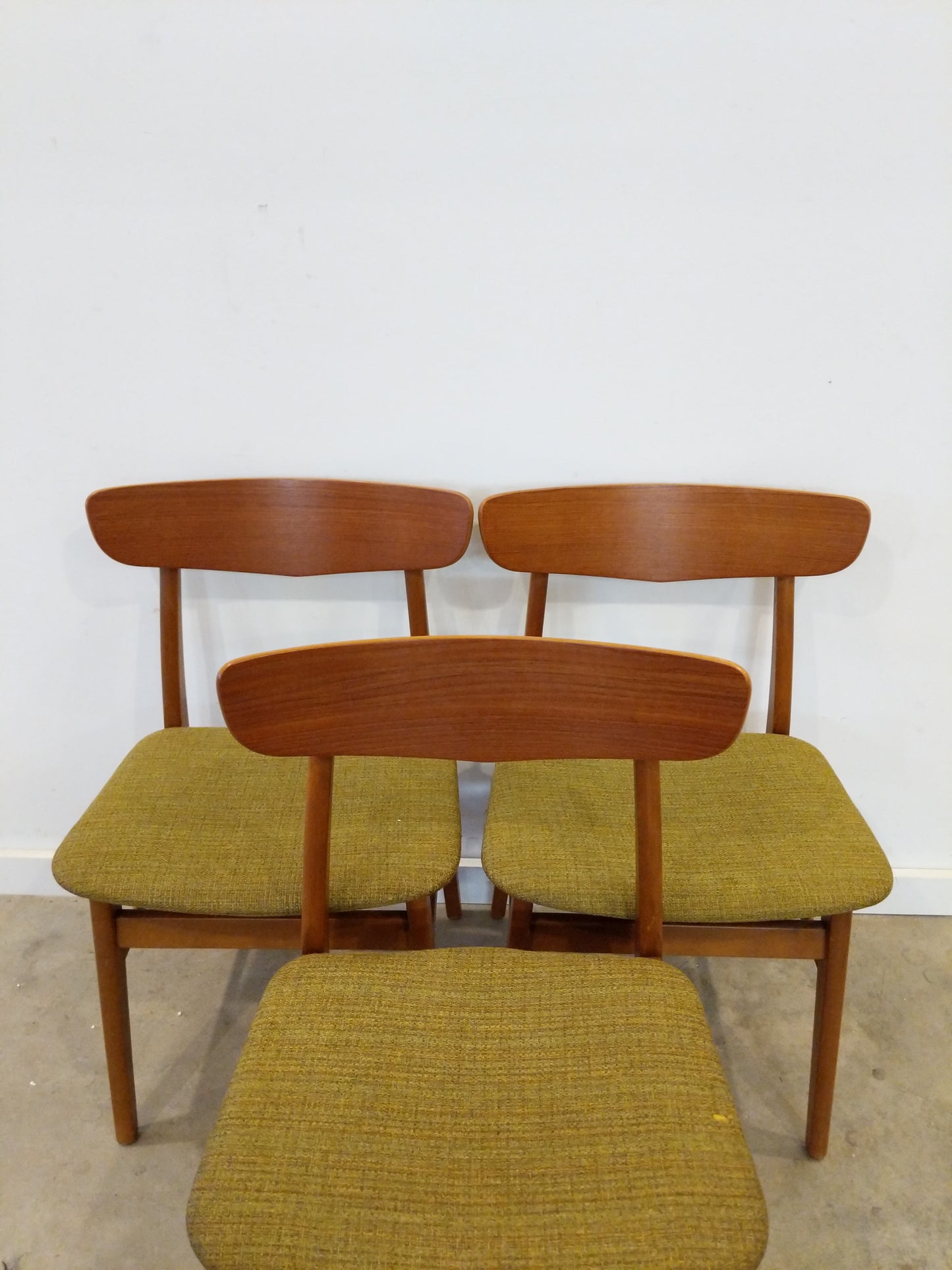 Set of 3 Vintage Danish Modern Dining Chairs