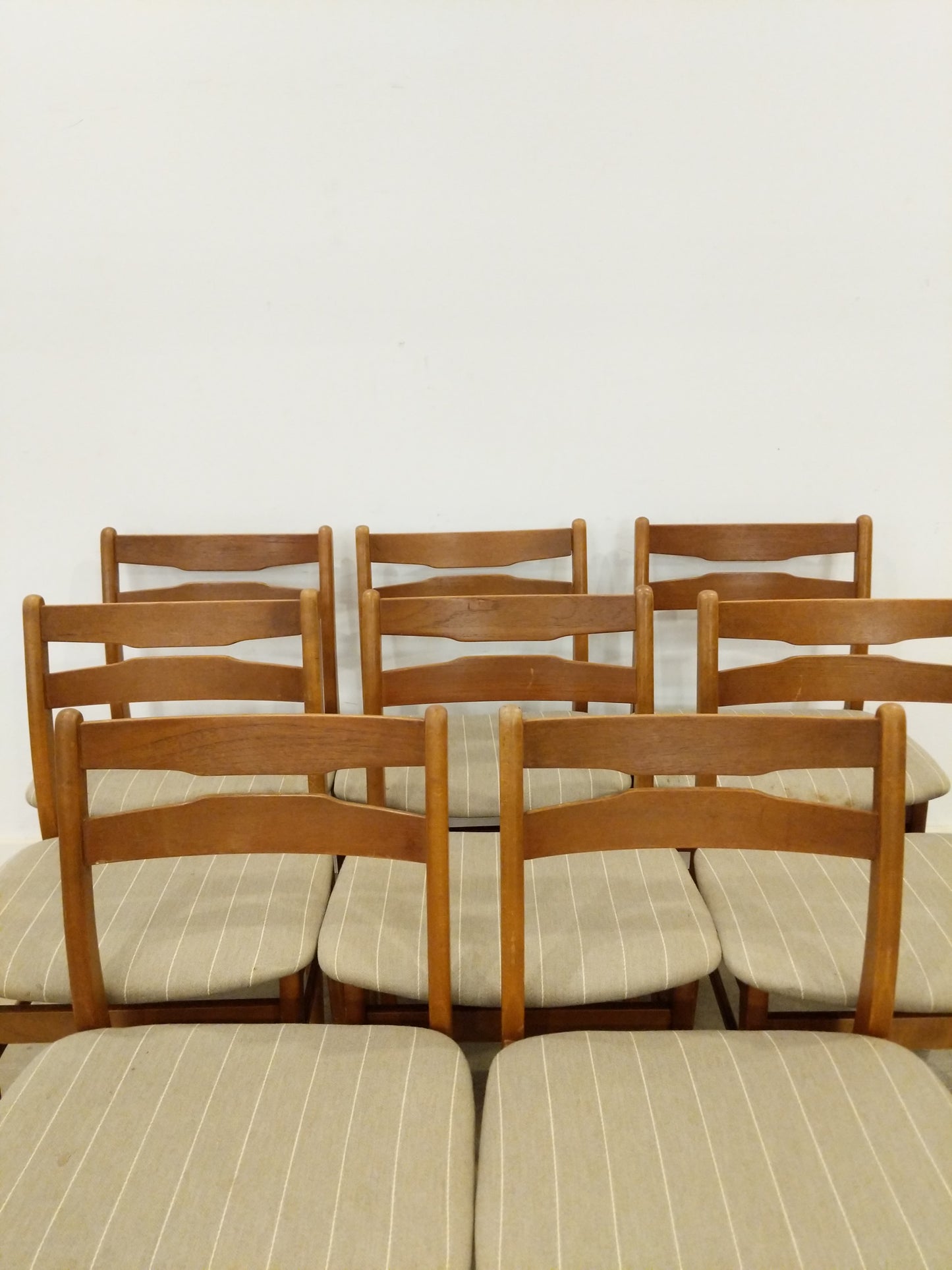 Set of 8 Vintage Danish Modern Dining Chairs
