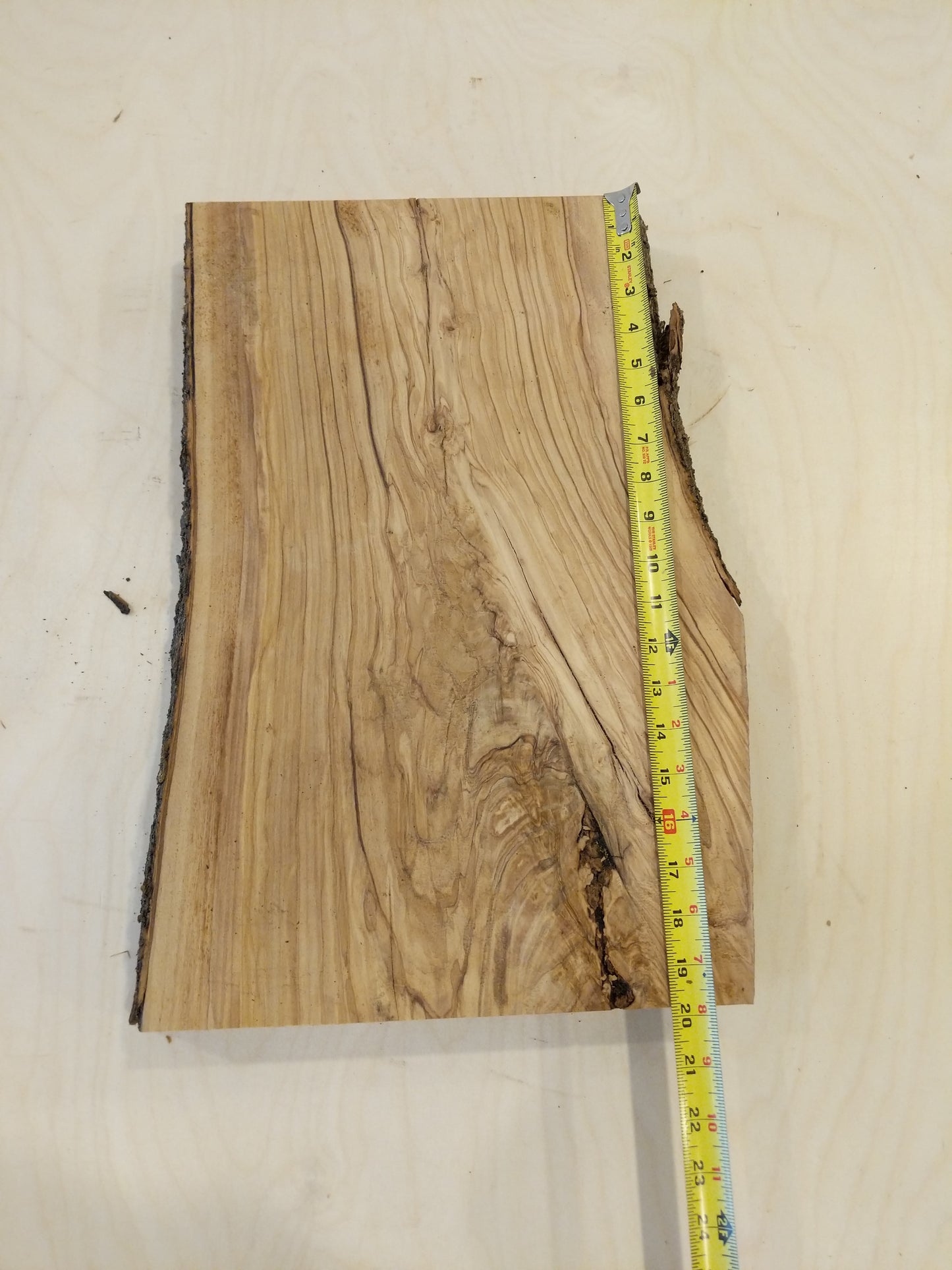 Italian Olive Wood Live Edge Mini Slab