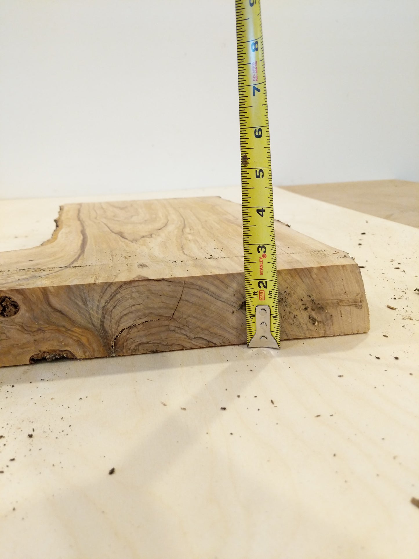 Italian Olive Wood Live Edge Mini Slab